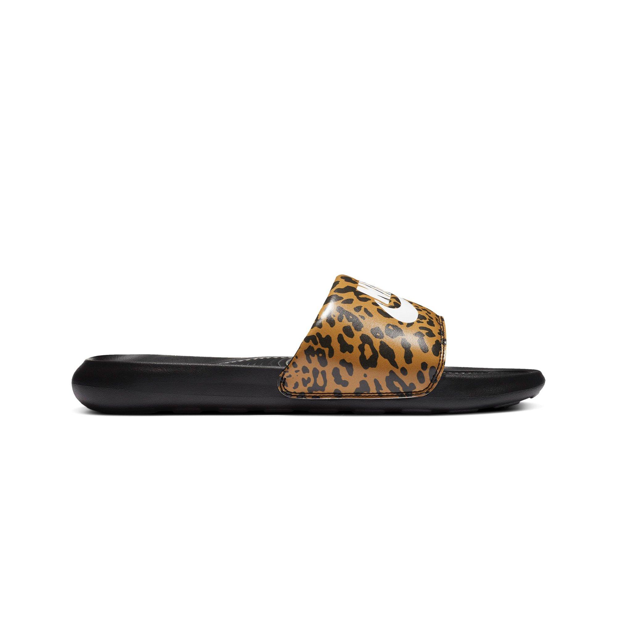 leopard adidas slides