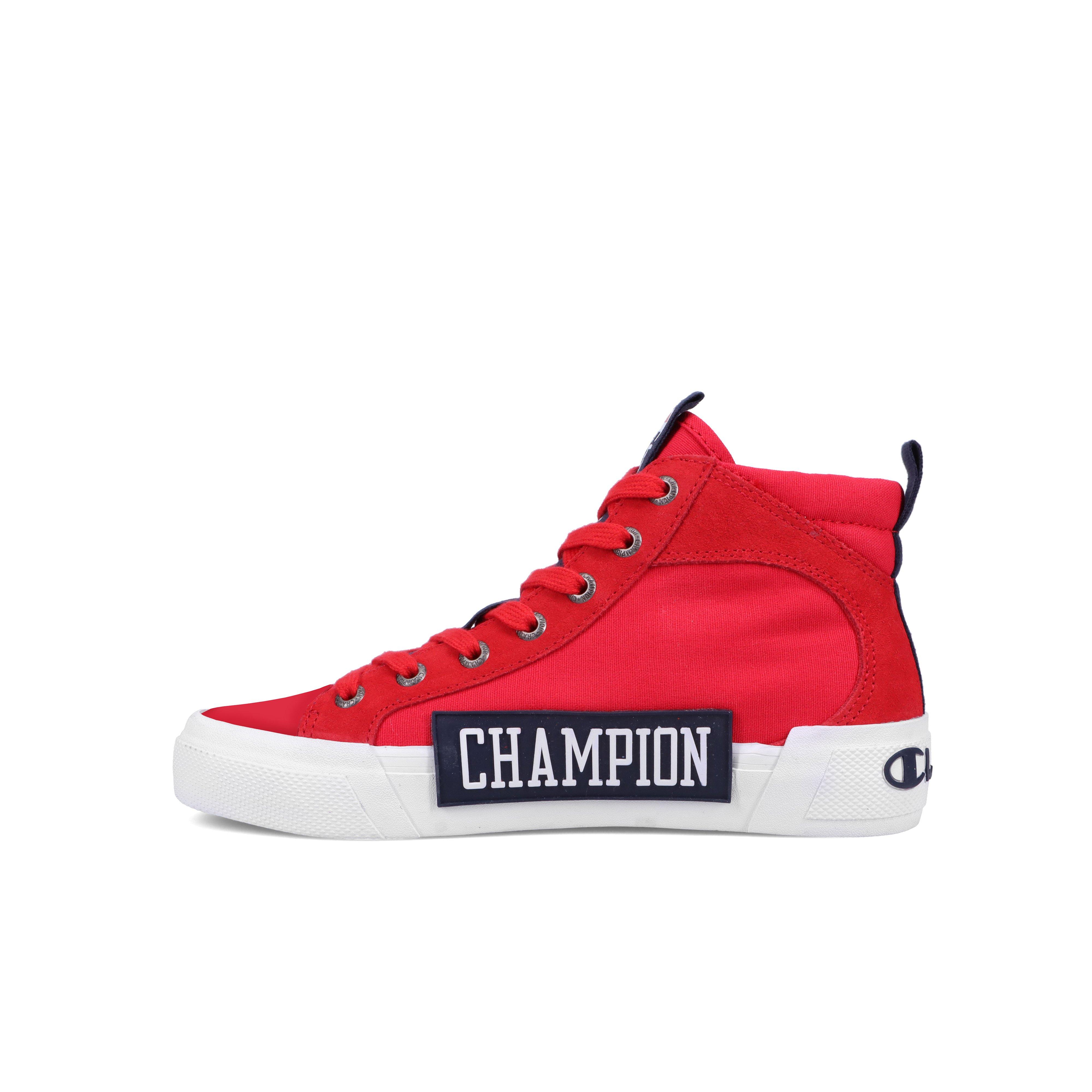 red black and white champion shoes