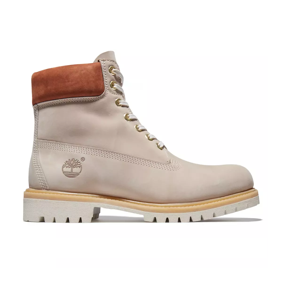 Timberland 6" Premium "Light Beige/Nubuck" Men's Boot - BROWN