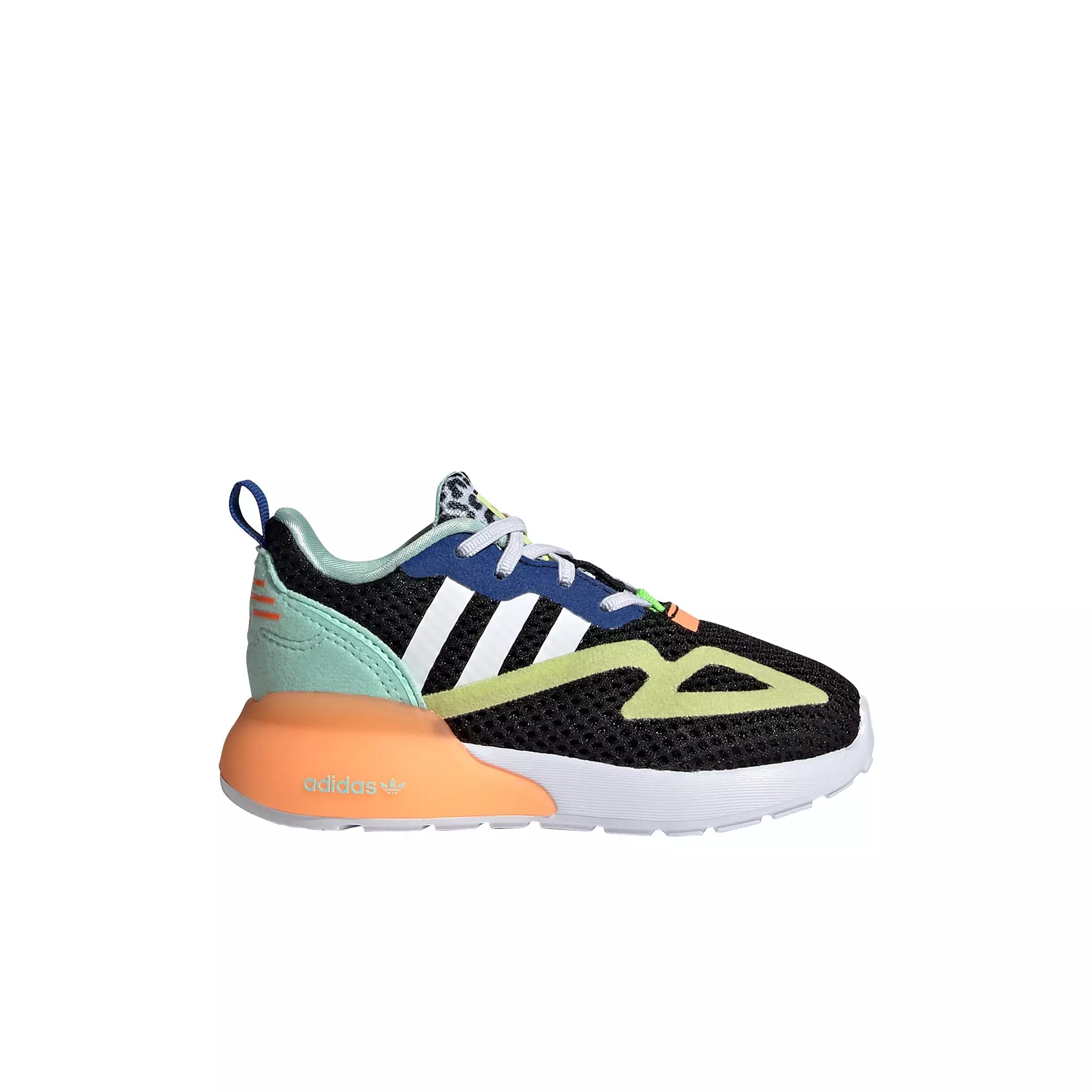 adidas ZX 2K Boost "Core Black/Ftwr White/Screaming Orange" Toddler Kids' Shoe - MULTI-COLOR