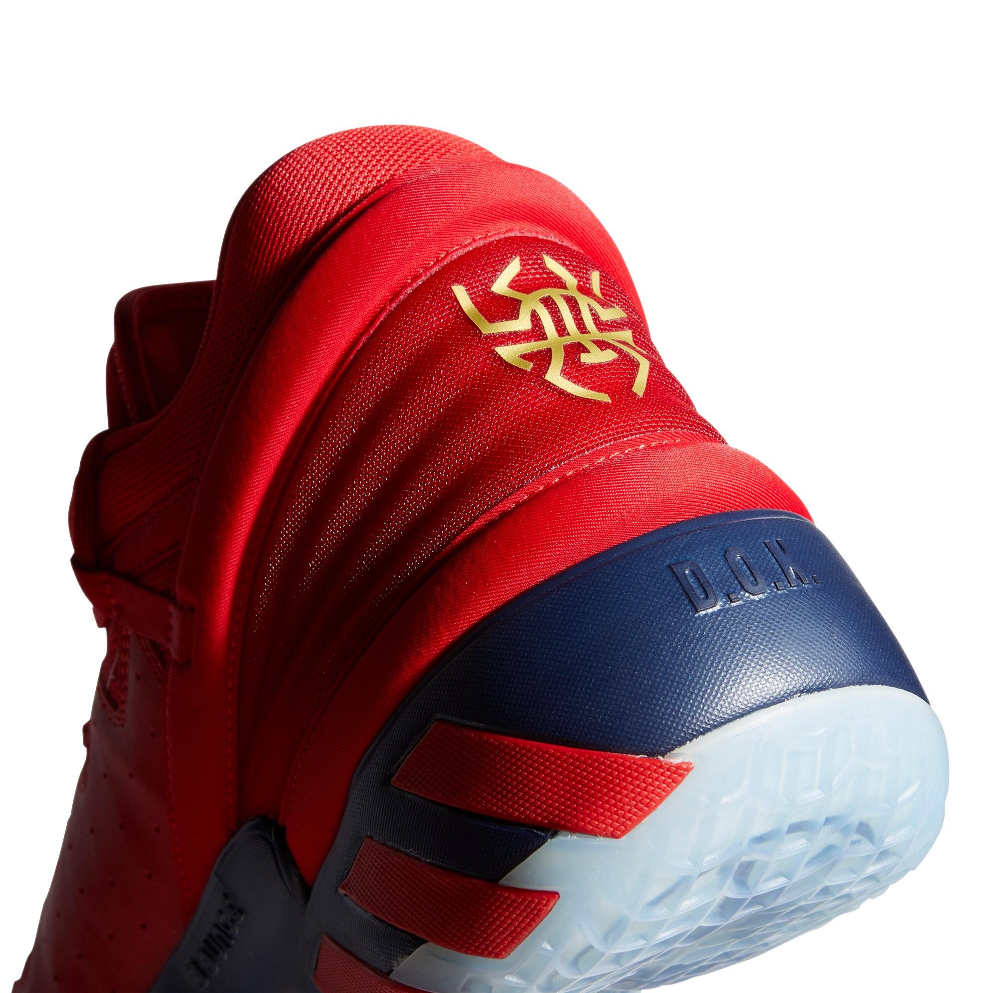 adidas D.O.N. Issue #2 "Scarlet/Team Navy" Men's and Kids' Basketball Shoe