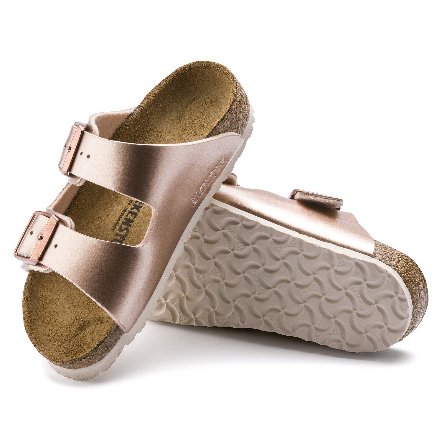 girls rose gold birkenstocks