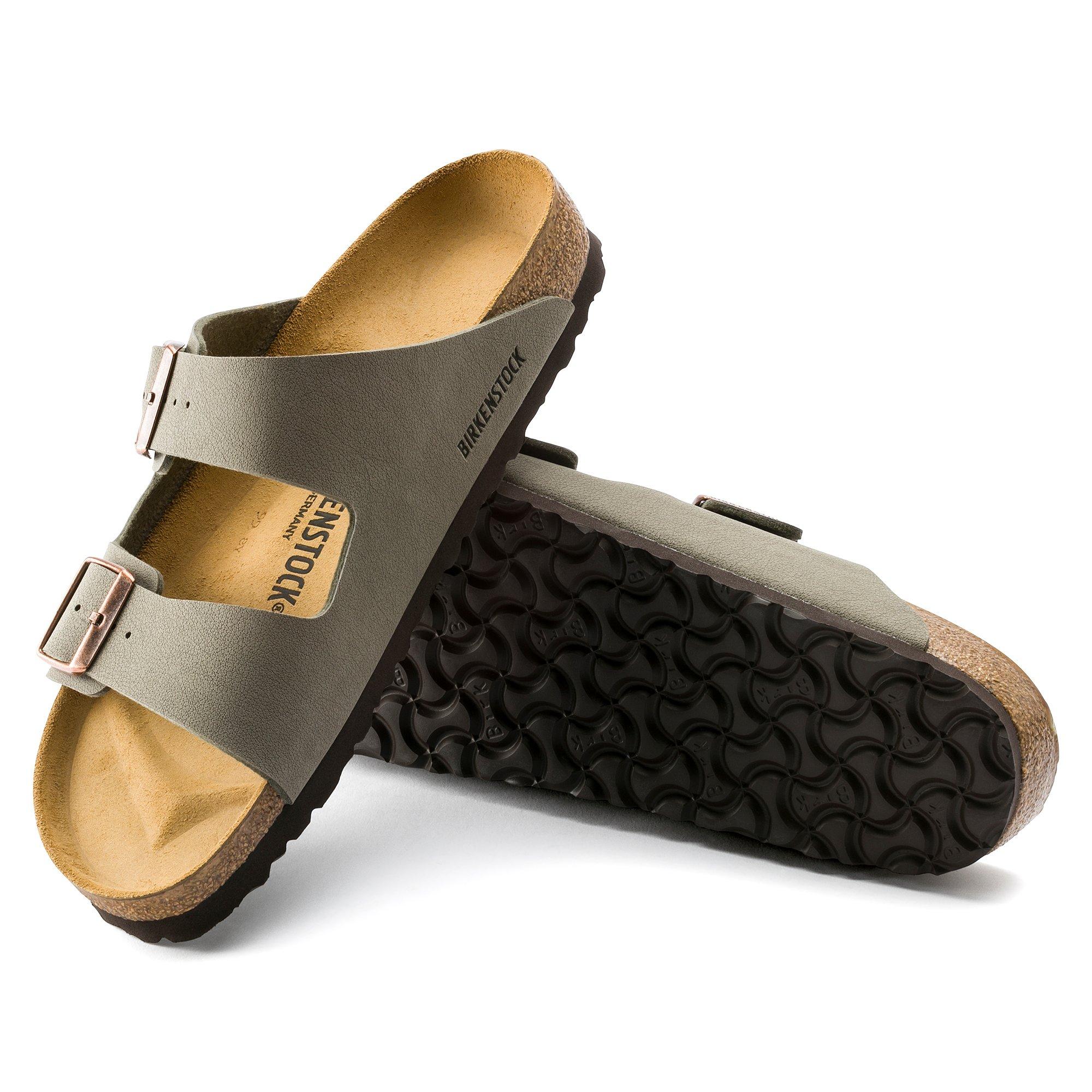 Birkenstock Arizona Birkibuc "Stone" Women's Sandal - STONE Thumbnail View 2
