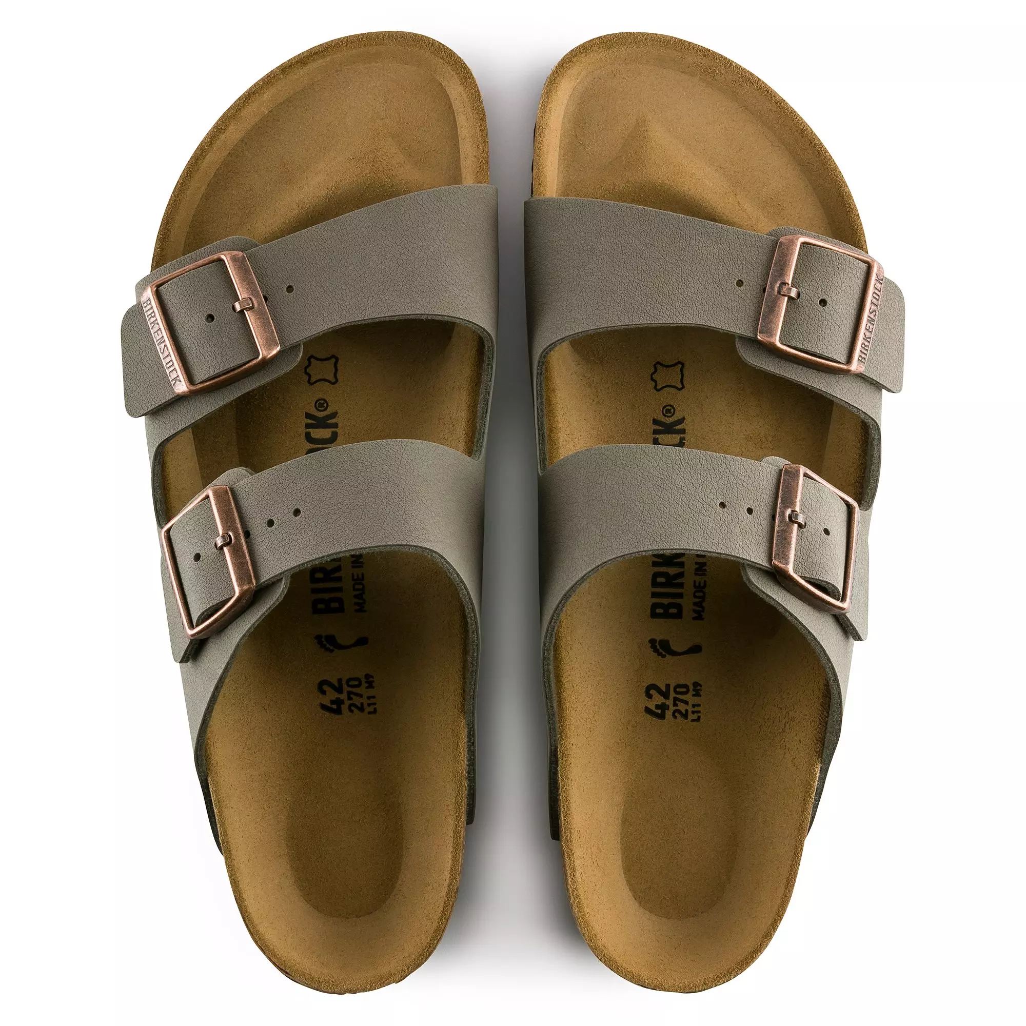 Birkenstock Arizona Birkibuc "Stone" Women's Sandal - STONE
