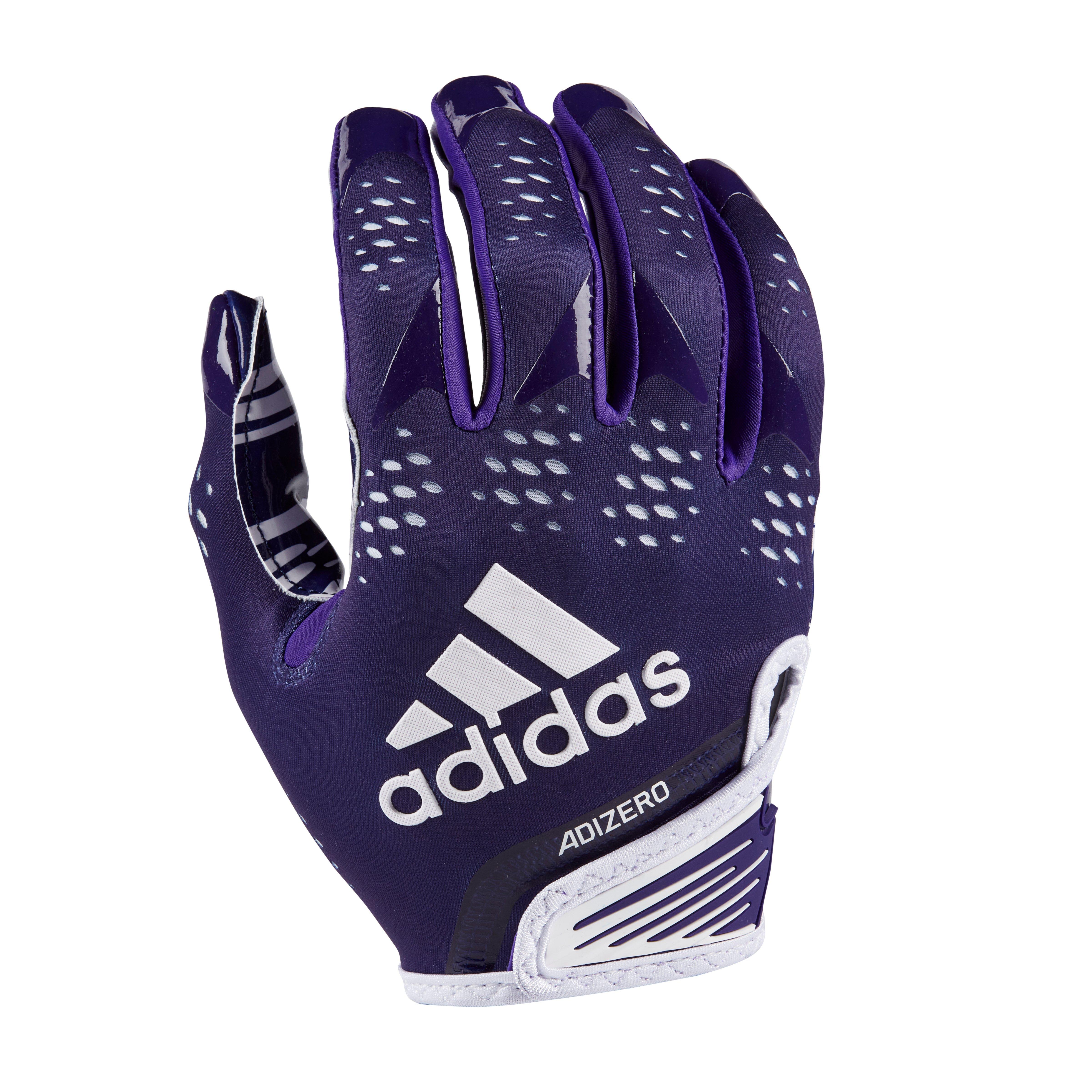 Purple sales gloves football