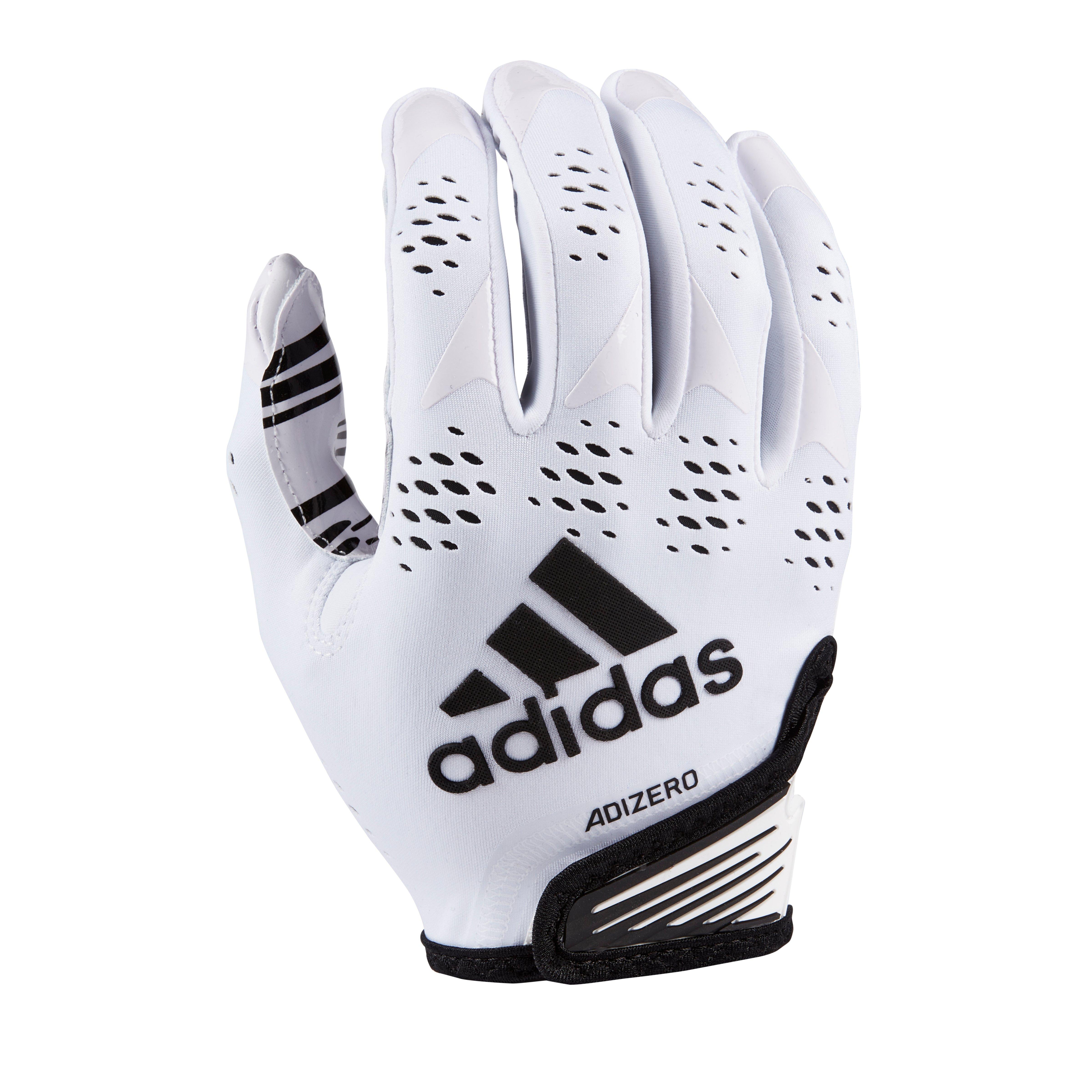 Adizero 12 Football Receiver Gloves - White/Black
