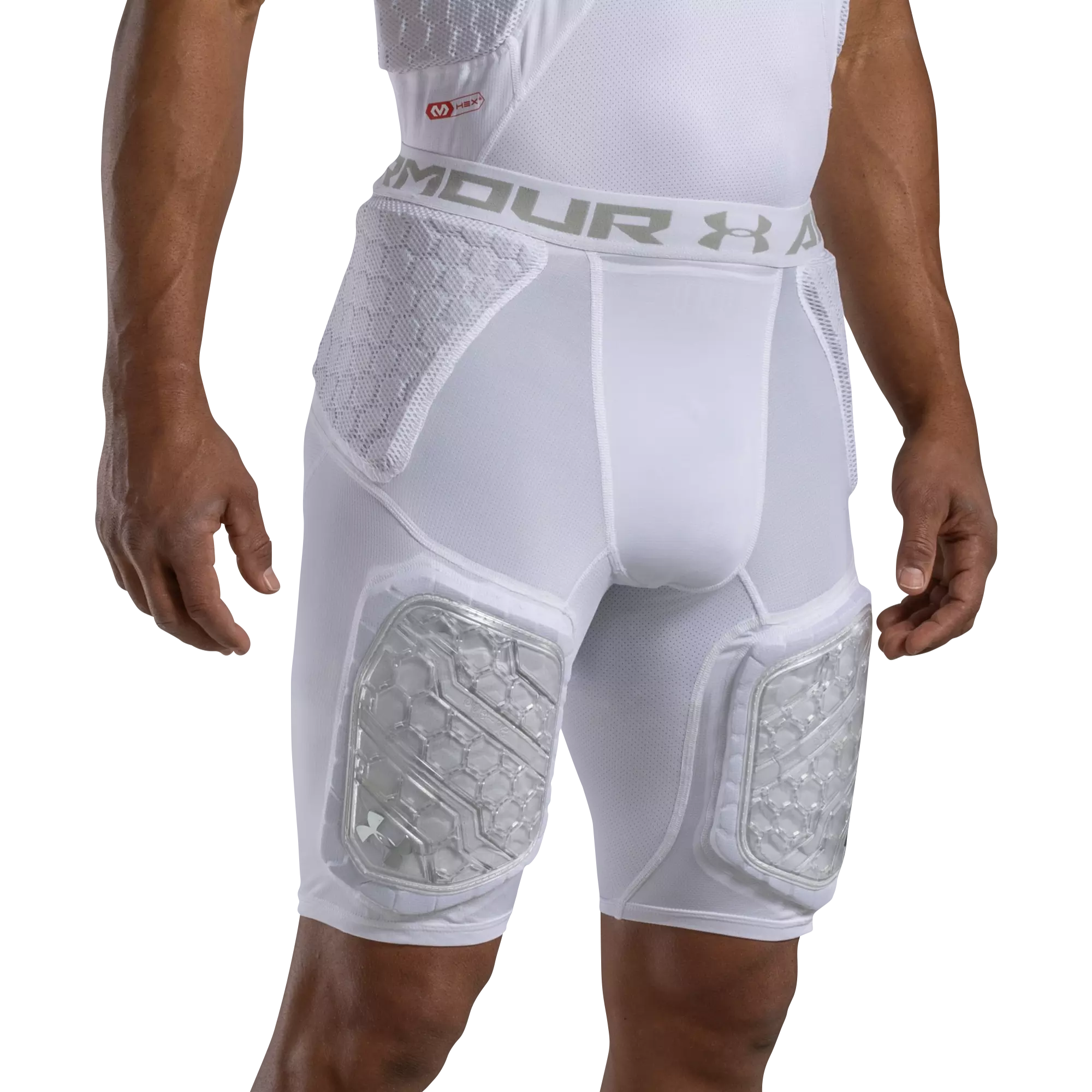 Under Armour Adult Gamday Armour Pro 5-Pad Girdle - White - Hibbett