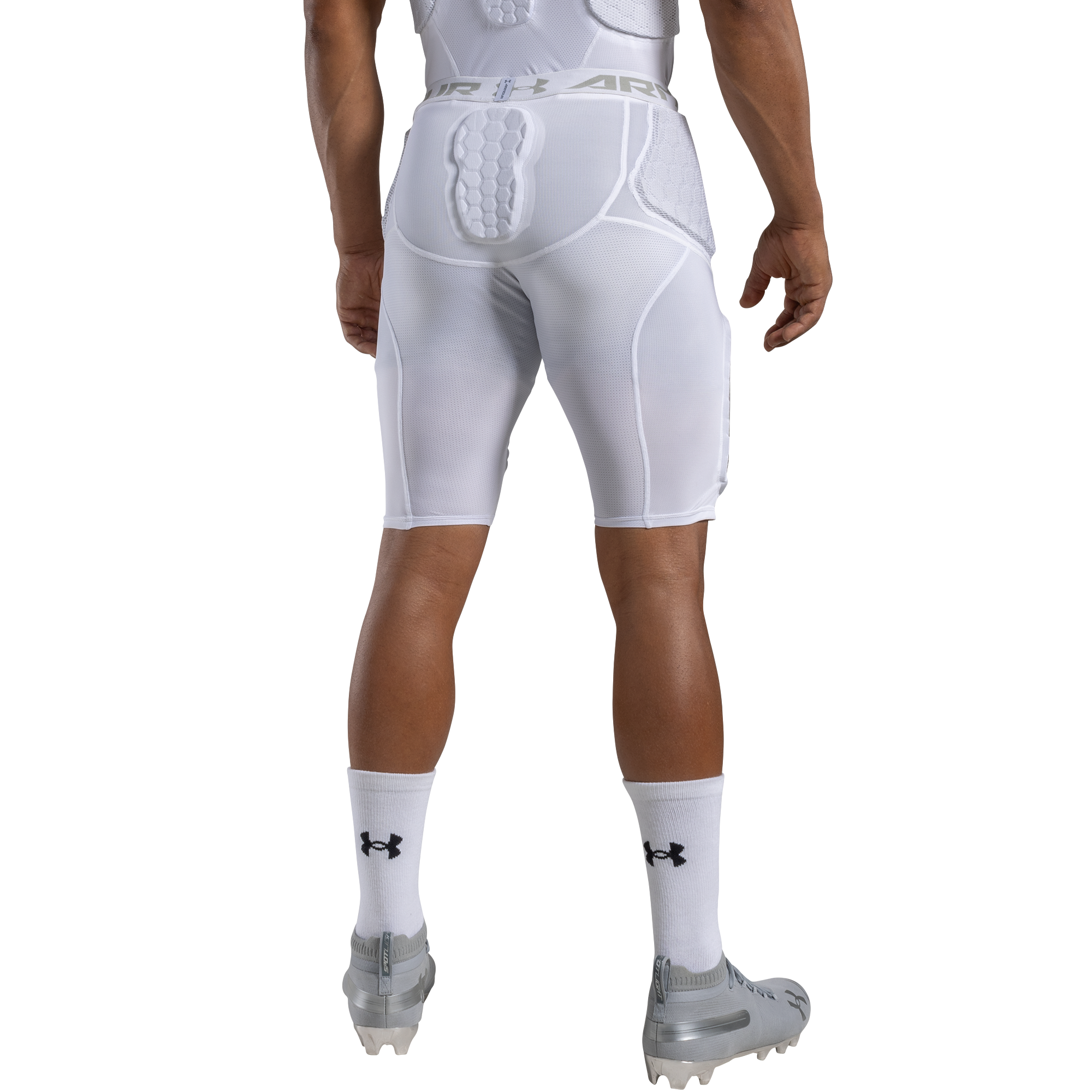 adidas Adult 6-Pocket Football Girdle (White, Medium)