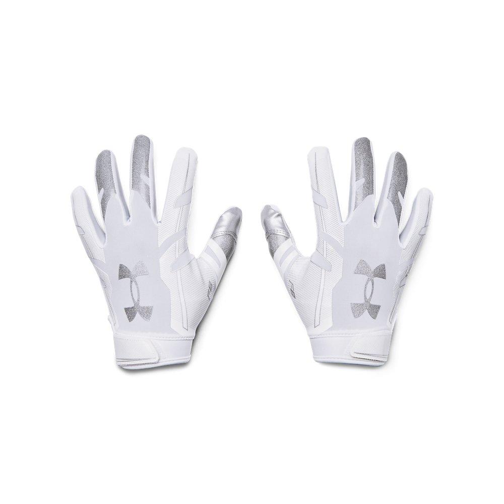 Under Armour Men's F8 Football Receiver Gloves - WHITE Thumbnail View 1