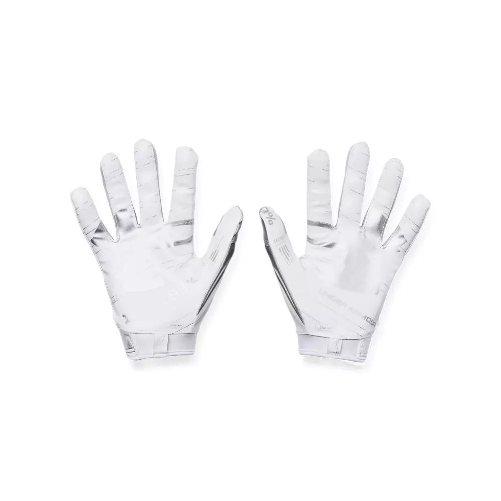 Under Armour Men's F8 Football Receiver Gloves - WHITE