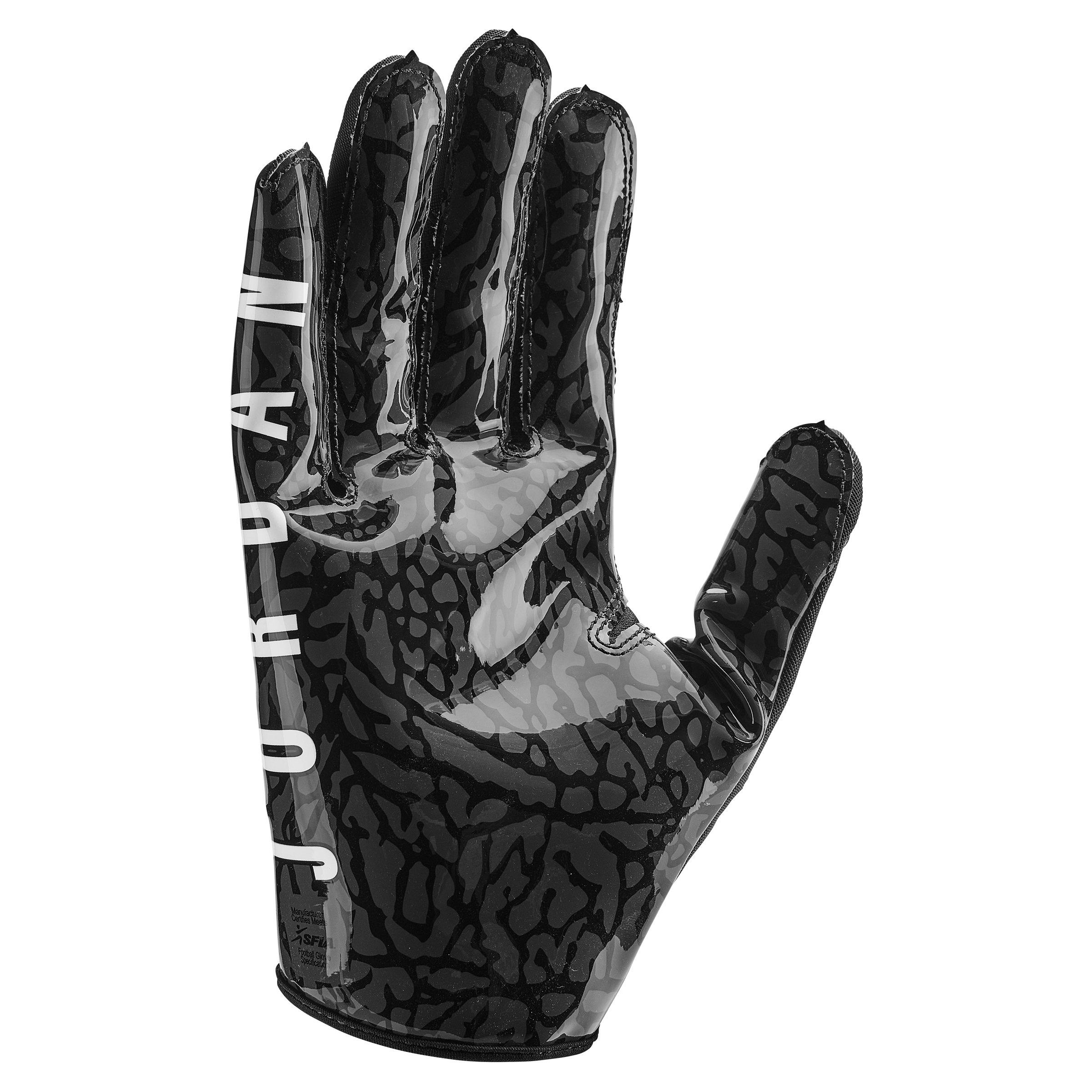Jordan Jet 7 Football Receiver Gloves - White/Black - Hibbett