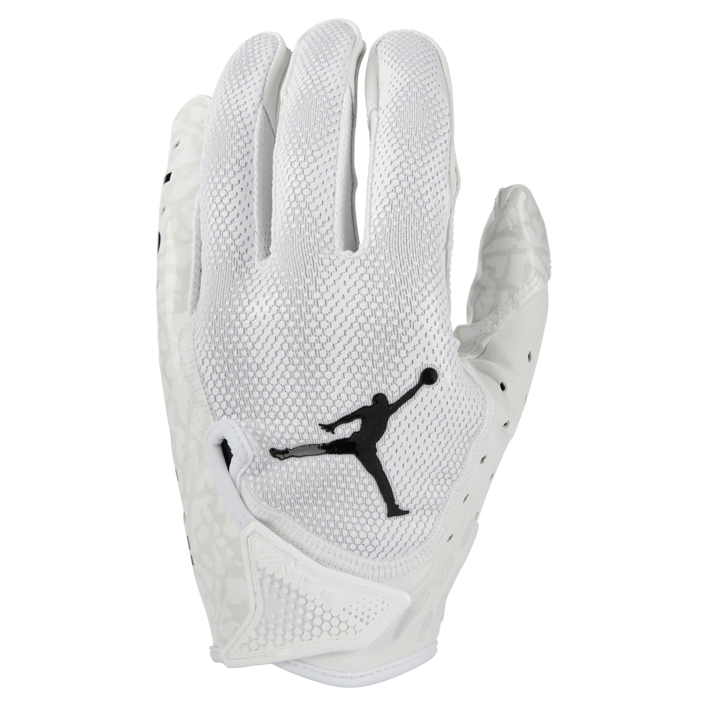 Jordan Jet 7 Football Receiver Gloves - White/Black - WHITE/BLACK Thumbnail View 1