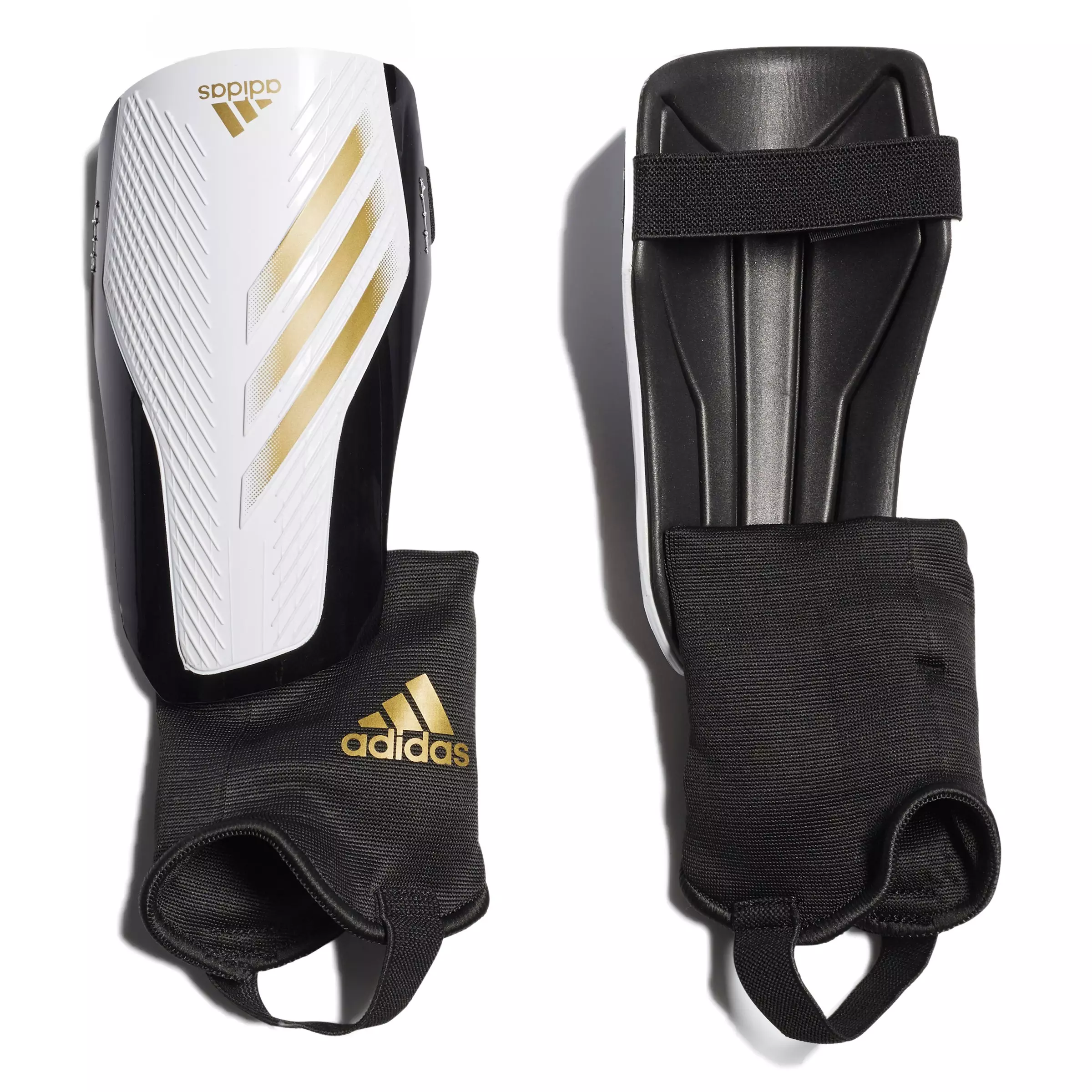 adidas X SG League Soccer Shin Guards - White/Gold - WHITE/GOLD