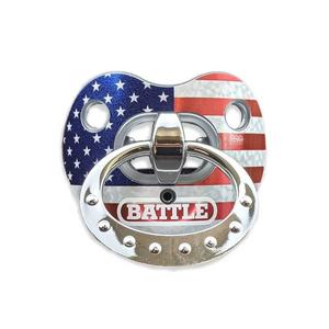 Battle Sports Binky USA Flag Chrome Oxygen Football Mouthguard