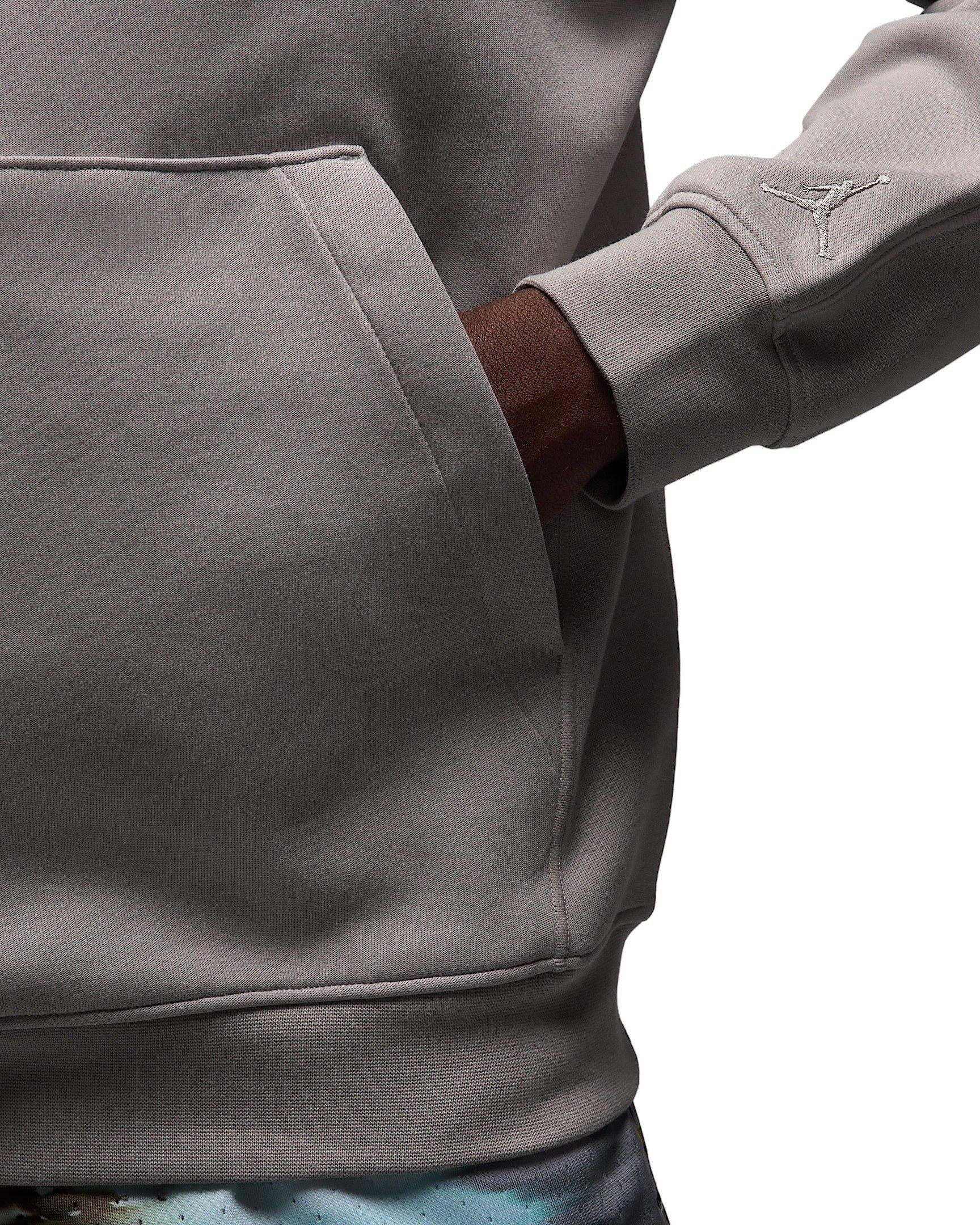 Jordan Luka Men's Dri-FIT Sports Hoop Fleece Pullover Hoodie - Grey - GREY Thumbnail View 5