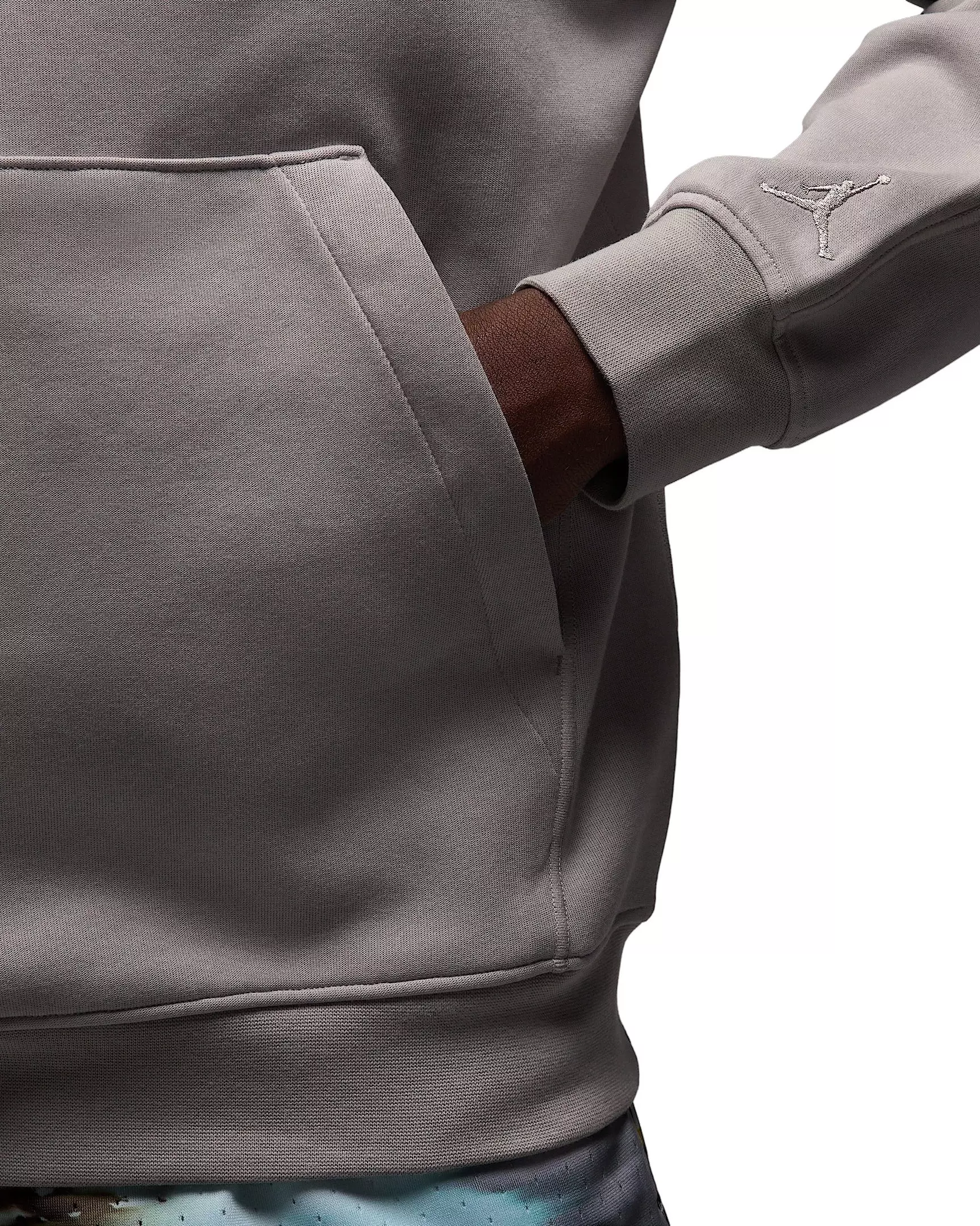 Jordan Luka Men's Dri-FIT Sports Hoop Fleece Pullover Hoodie - Grey - GREY