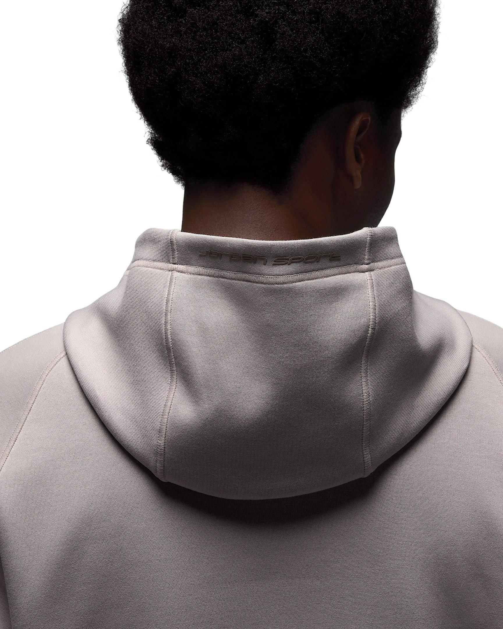 Jordan Luka Men's Dri-FIT Sports Hoop Fleece Pullover Hoodie -Grey - GREY Thumbnail View 7