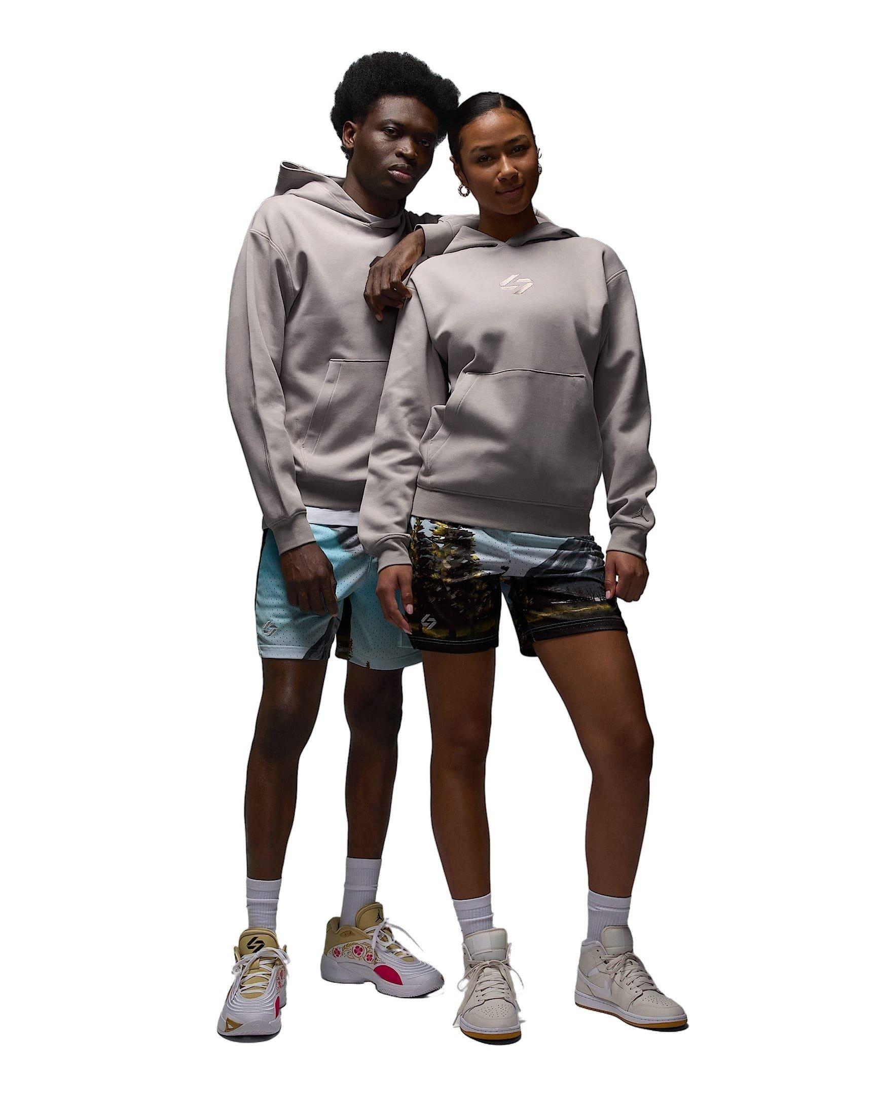 Jordan Luka Men's Dri-FIT Sports Hoop Fleece Pullover Hoodie -Grey - GREY Thumbnail View 8