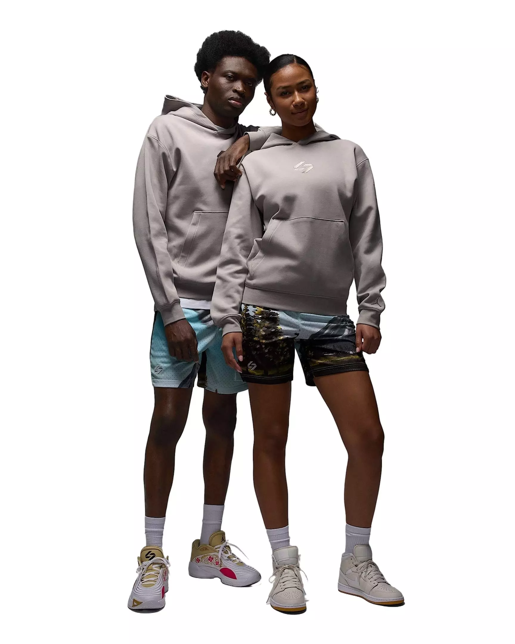 Jordan Luka Men's Dri-FIT Sports Hoop Fleece Pullover Hoodie -Grey - GREY