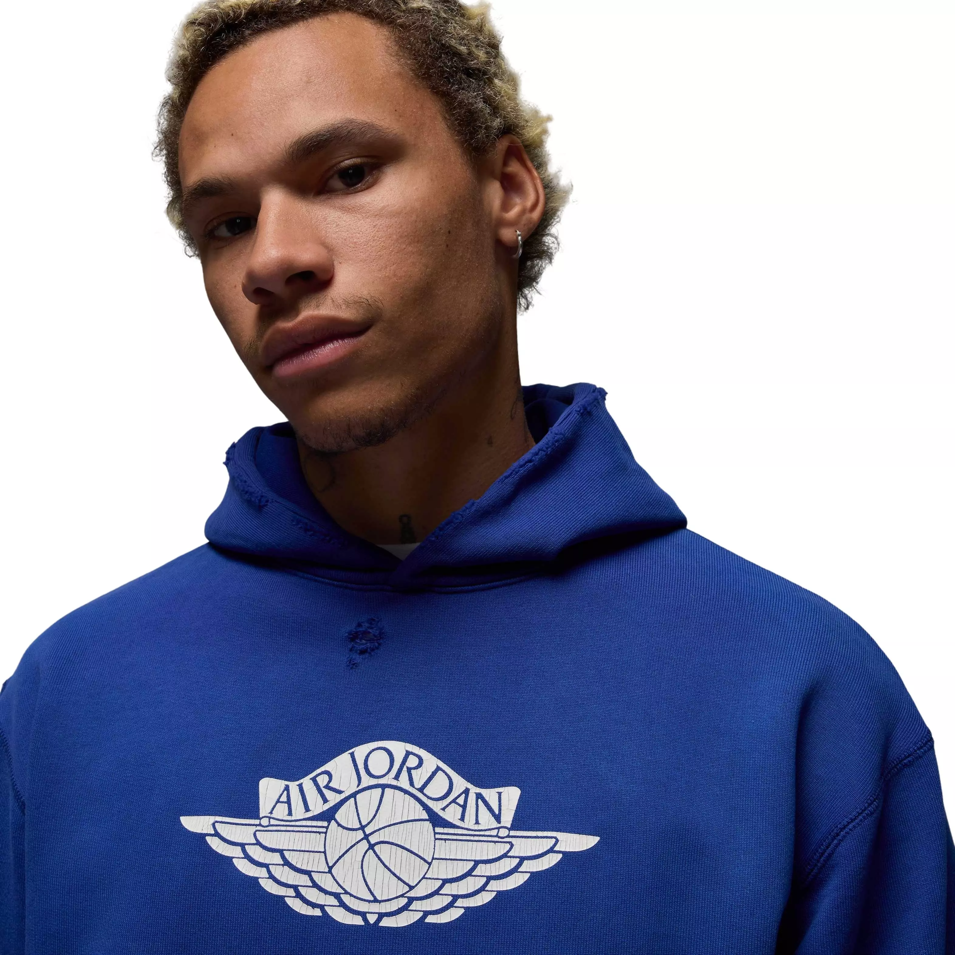 Jordan Men's Rare Air Wings Fleece Pullover Hoodie -Royal Blue - ROYAL BLUE