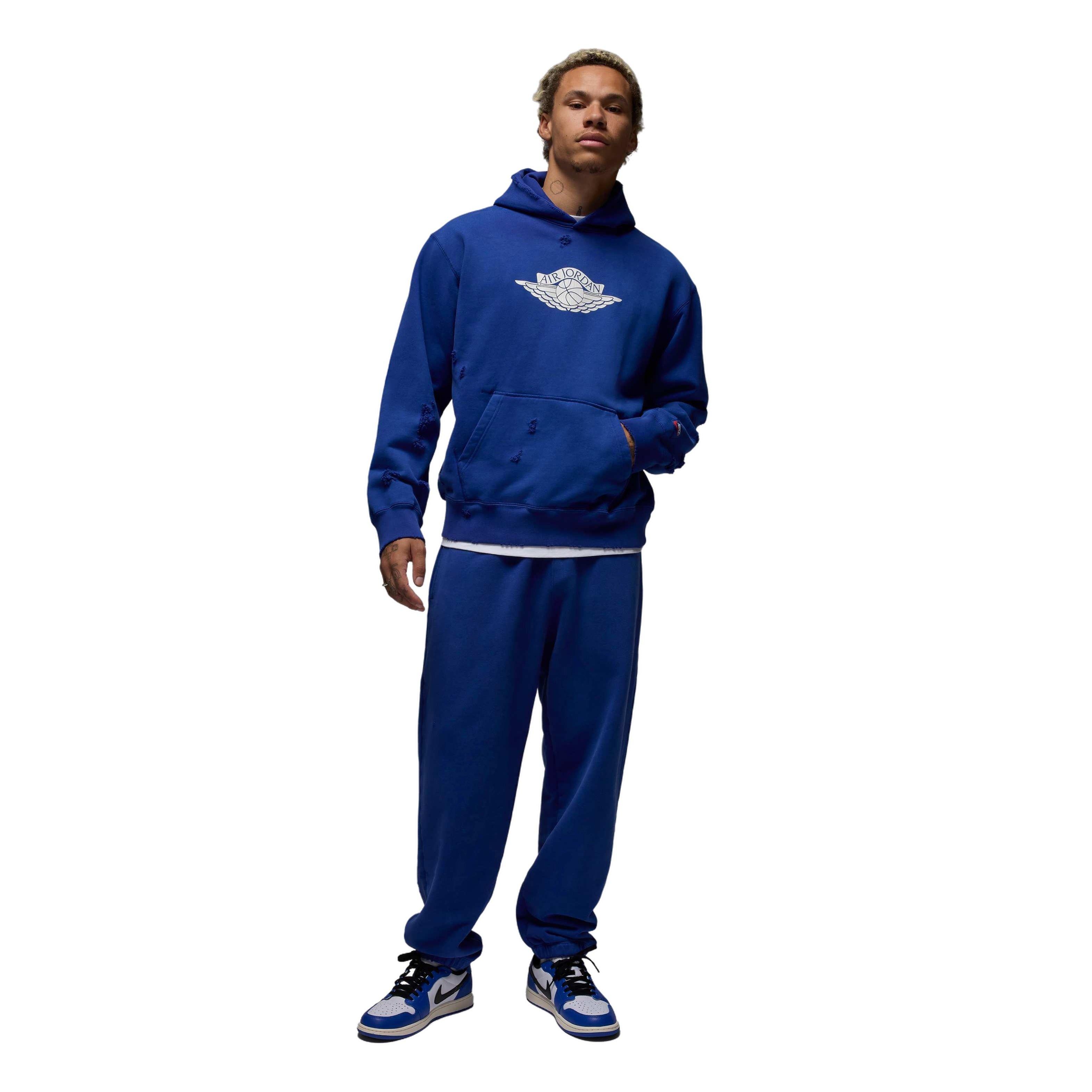 Jordan Men's Rare Air Wings Fleece Pullover Hoodie -Royal Blue - ROYAL BLUE Thumbnail View 7