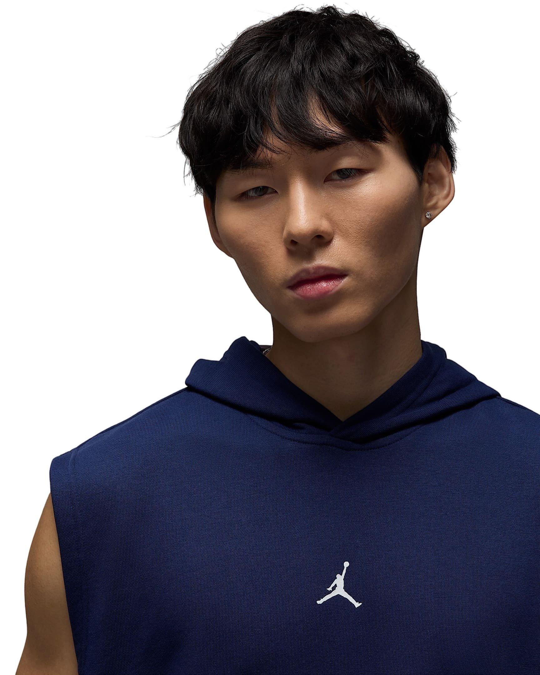 Jordan Men's Sport Crossover Dri-FIT Sleeveless Pullover Hoodie - NAVY Thumbnail View 3