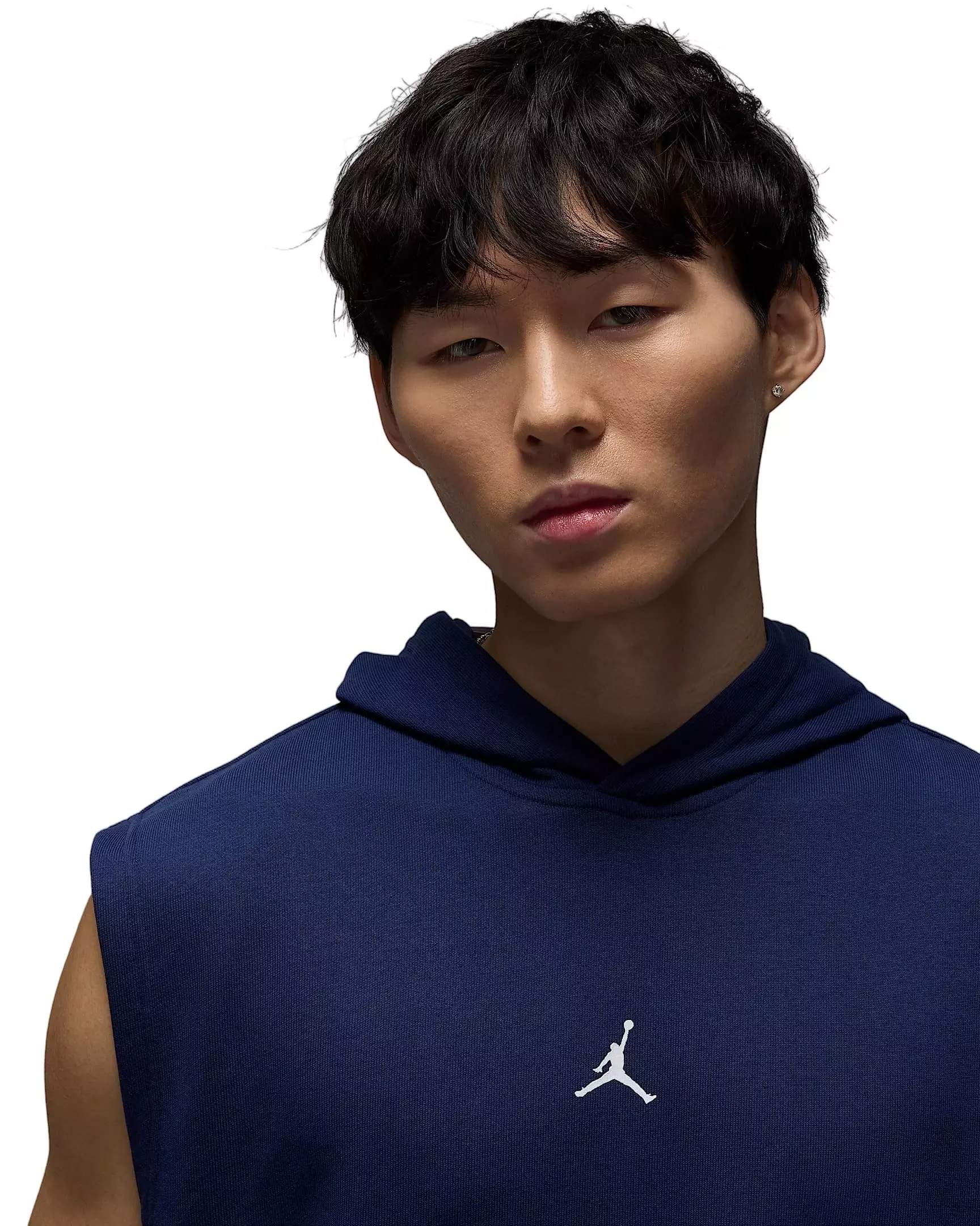 Jordan Men's Sport Crossover Dri-FIT Sleeveless Pullover Hoodie - NAVY