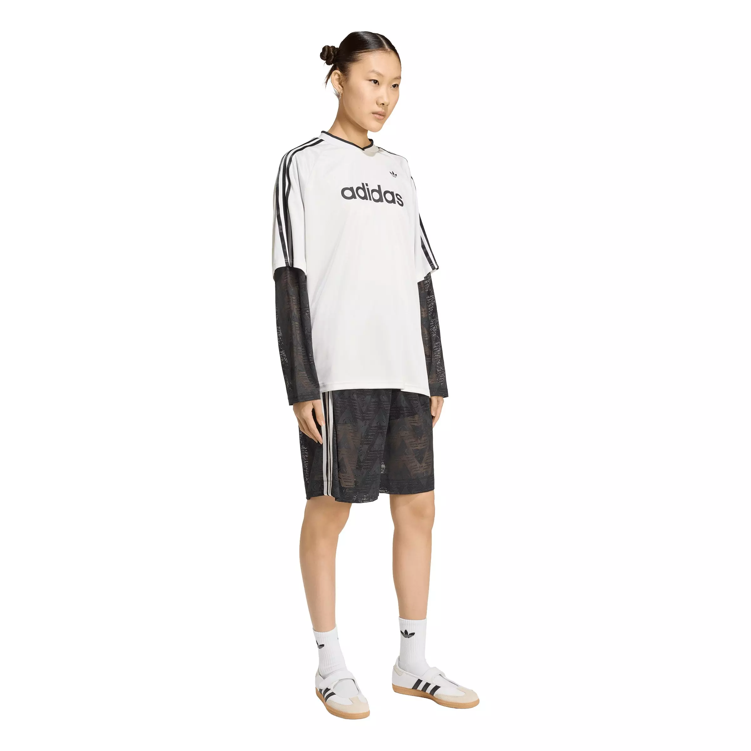 adidas Originals Women's Lace Jacquard Shorts-Black - BLACK