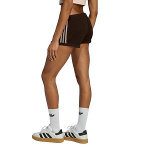 adidas Originals Women's Knitted Crochet Shorts-Brown