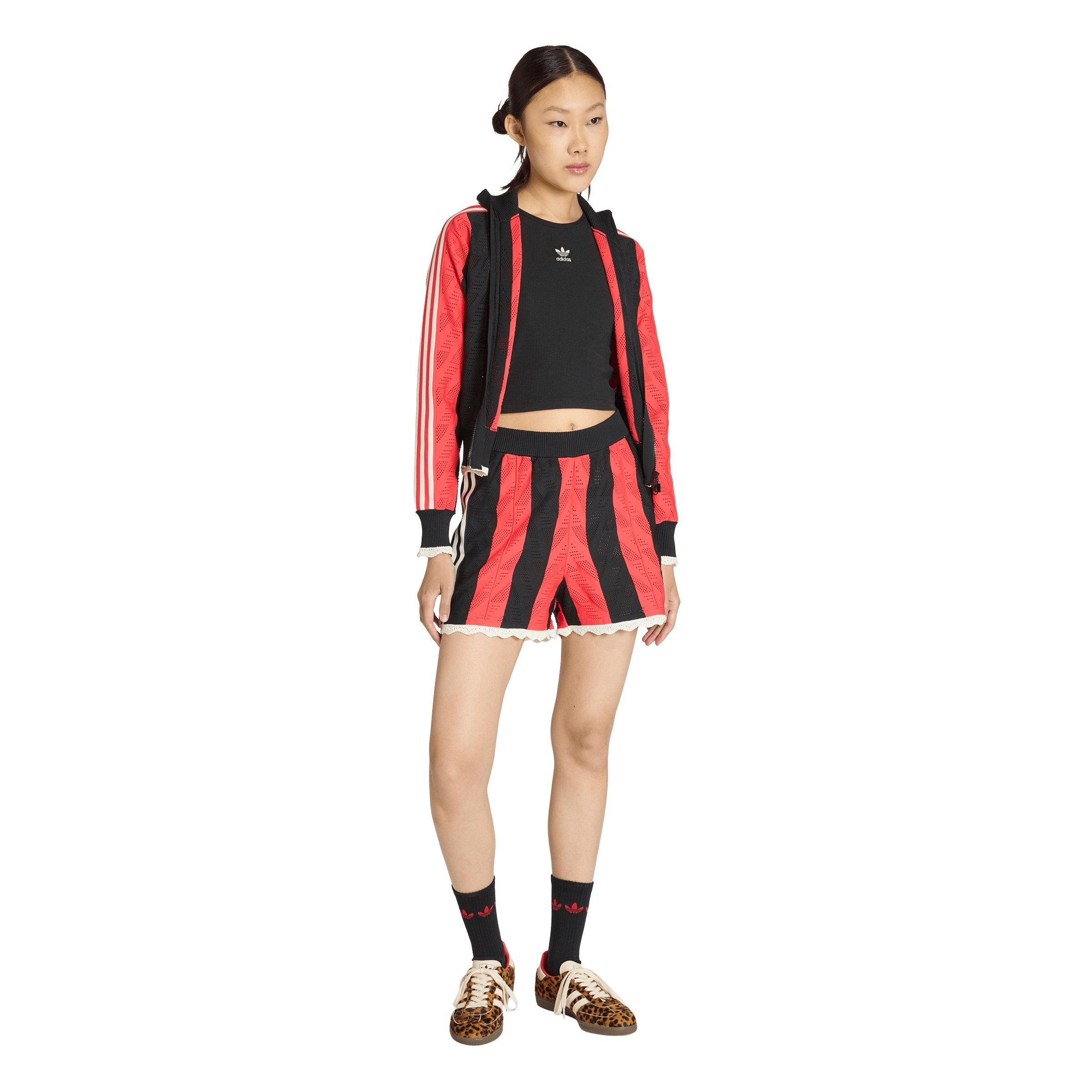 adidas Originals Women's Firebird Loose Shorts - Black - BLACK Thumbnail View 5