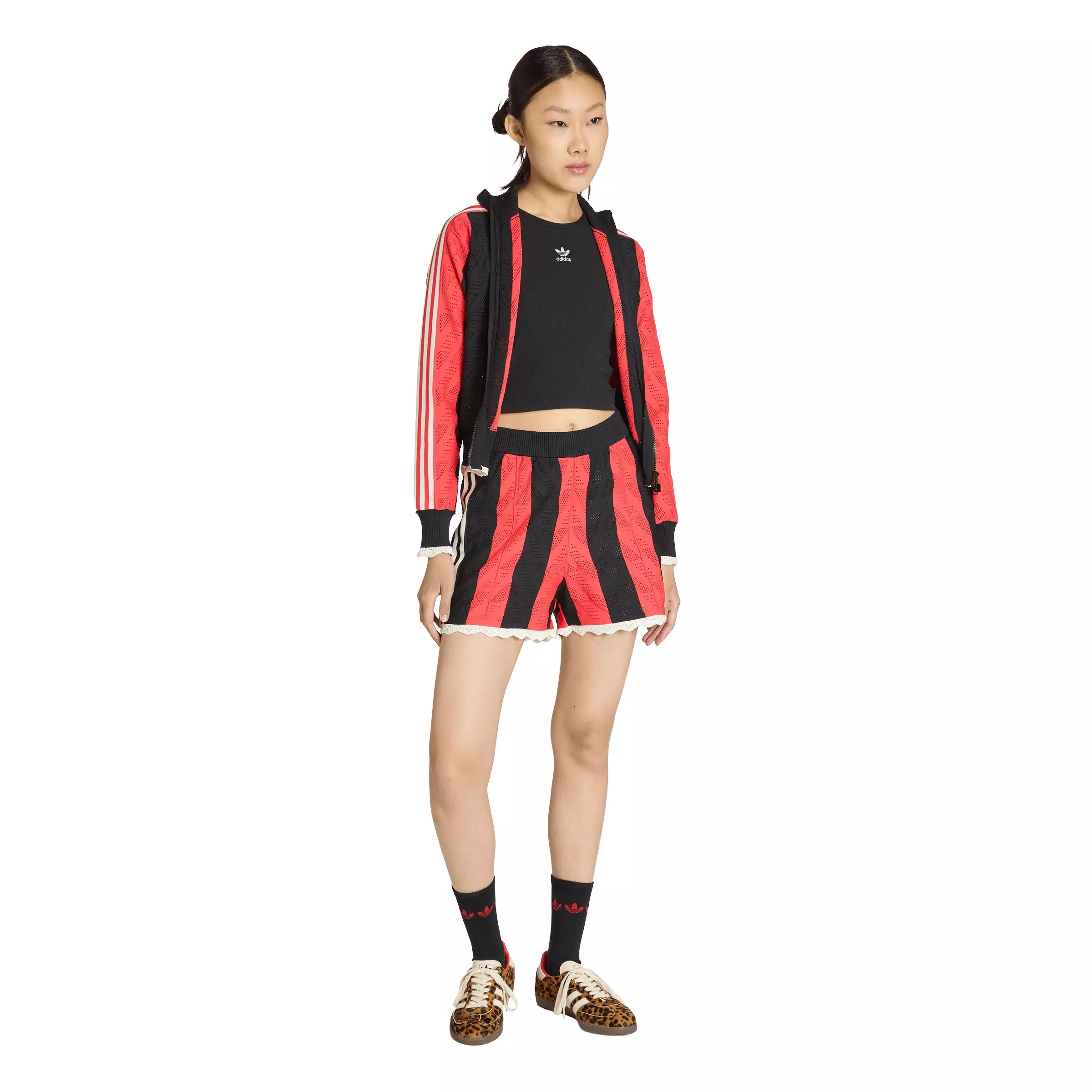 adidas Originals Women's Firebird Loose Shorts-Black - BLACK