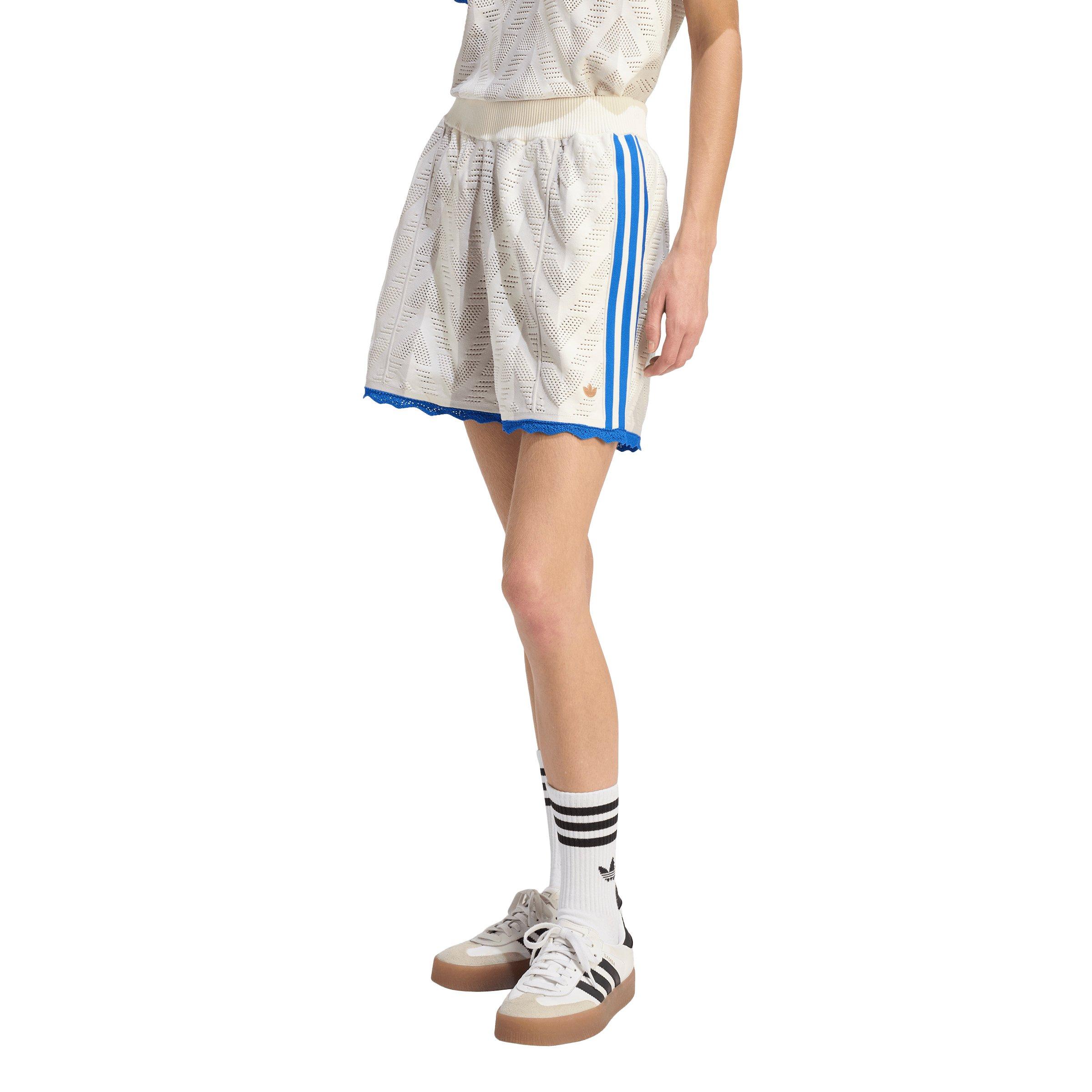 adidas Originals Women's Firebird Loose Shorts - Off White - OFF-WHITE Thumbnail View 1