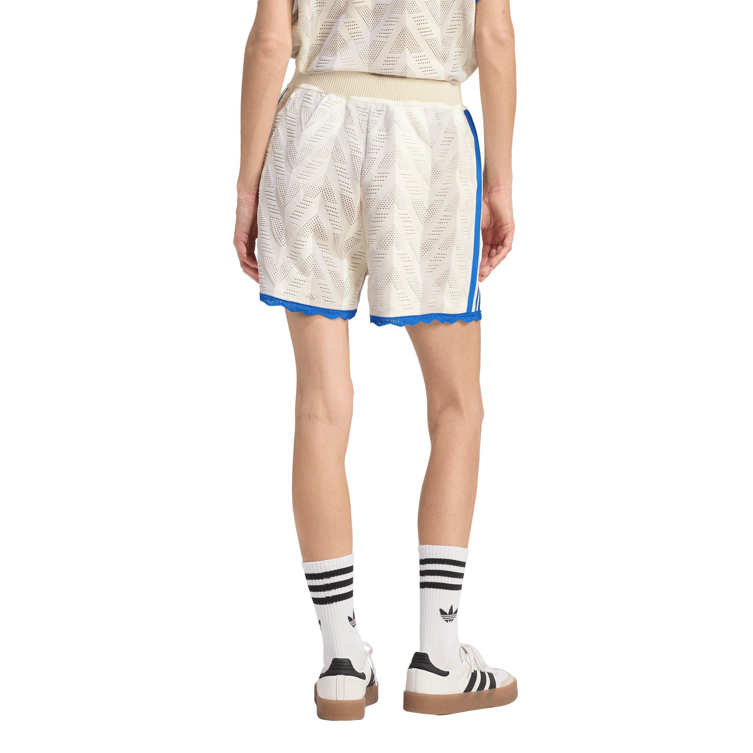 adidas Originals Women's Firebird Loose Shorts-Off White - OFF-WHITE Thumbnail View 2