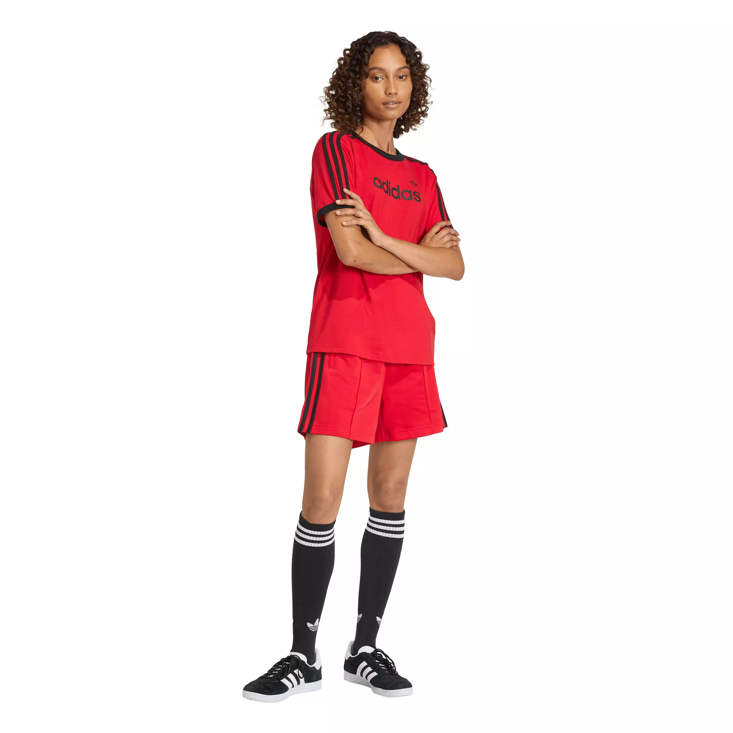 adidas Originals Women's Firebird Classic Shorts - Red - RED
