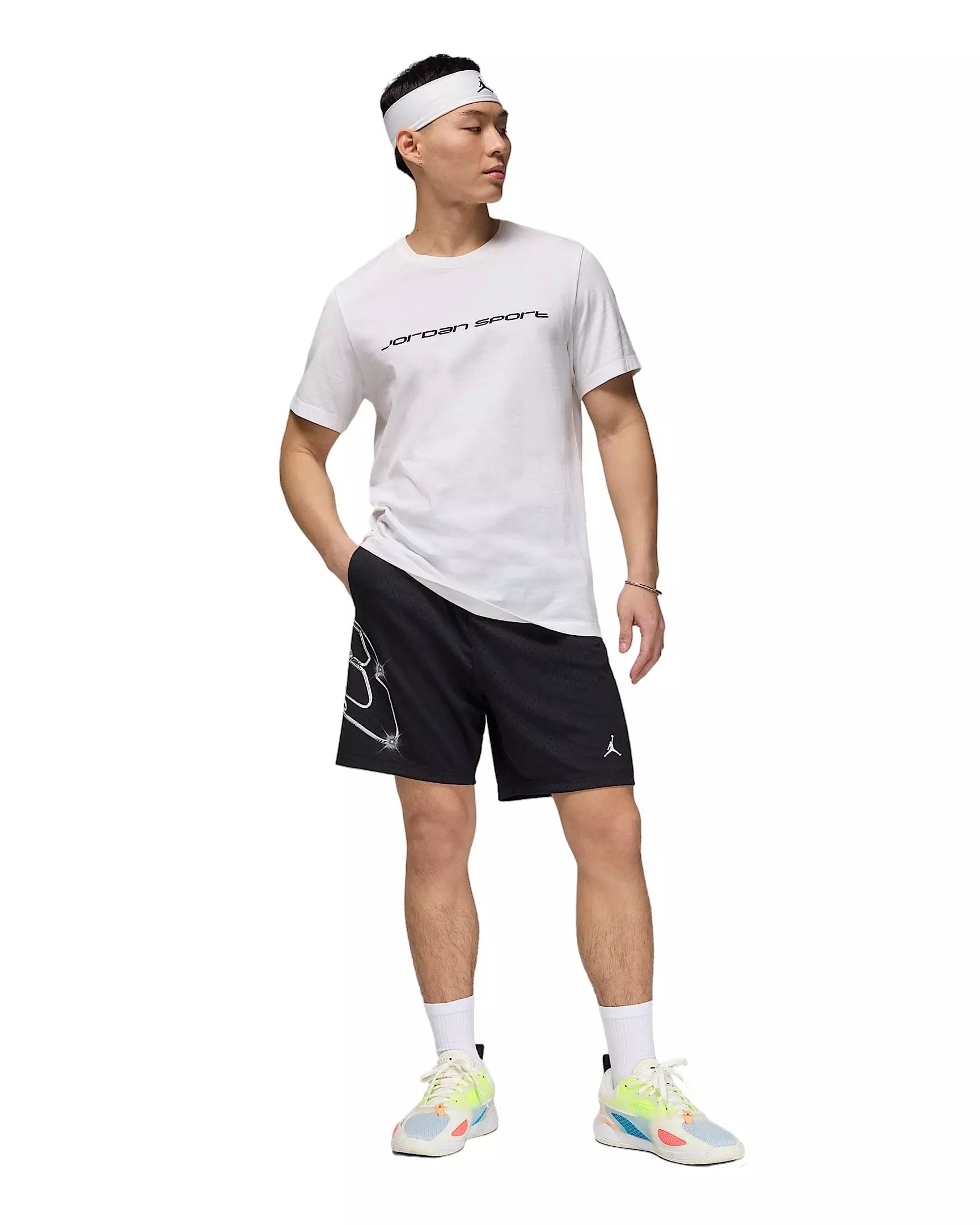 Jordan Men's Sport Dri-FIT Graphic Shorts - Black - BLACK