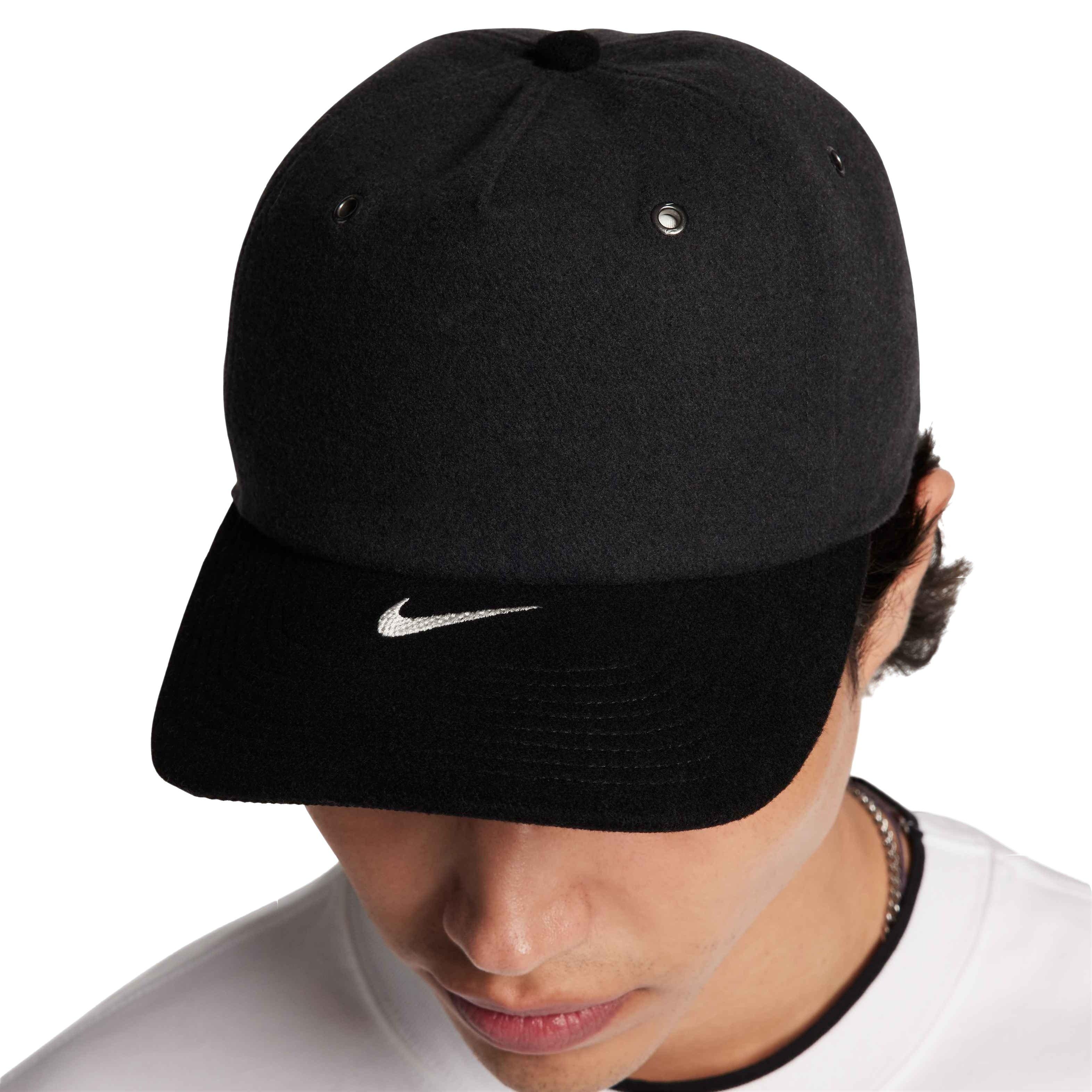 Nike Pro Cap Unstructured Flat Bill Hat-Dark Grey - DK GREY Thumbnail View 4
