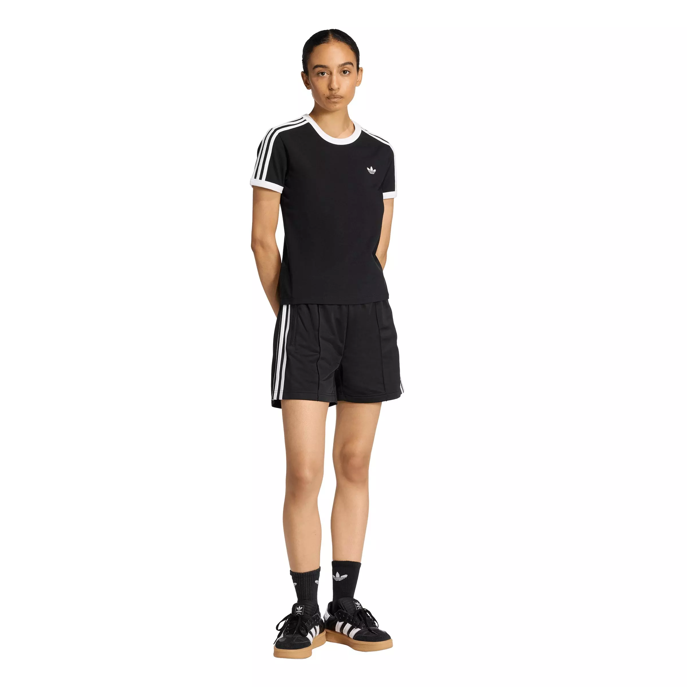 adidas Originals Women's Firebird Classic Shorts - Black - BLACK