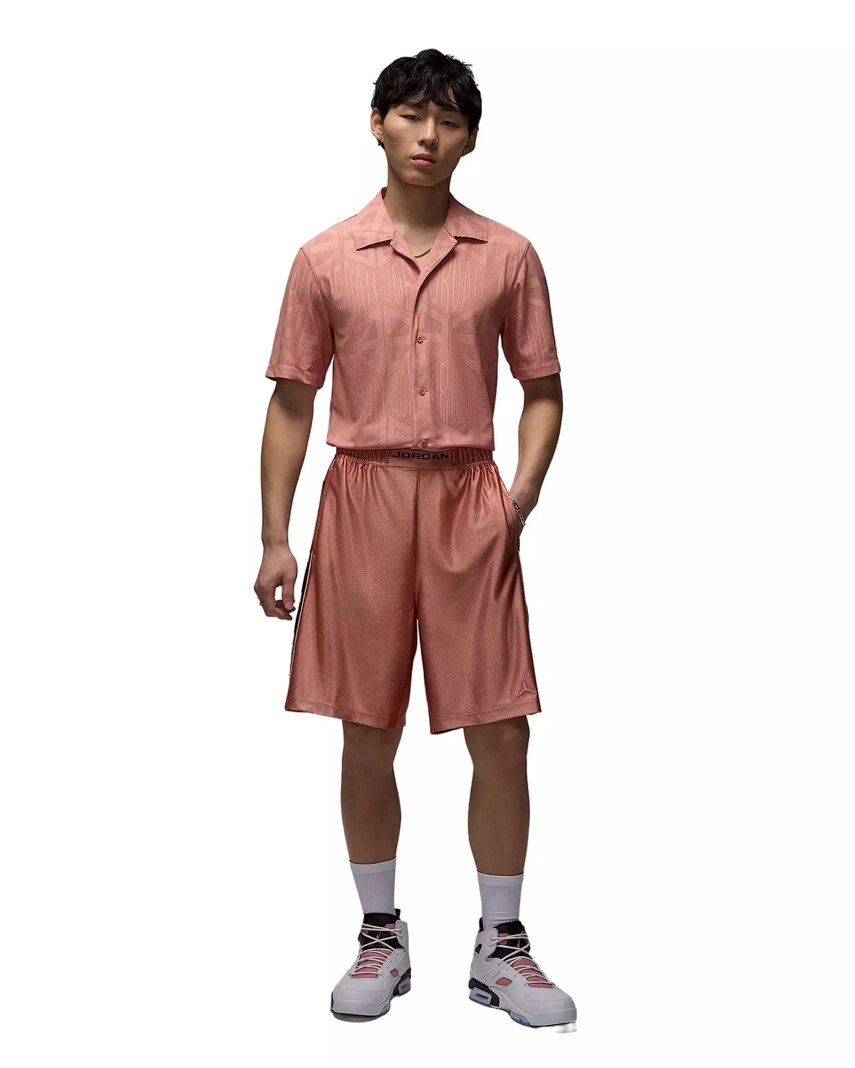 Jordan Men's Brooklyn Cat Scratch Shorts -Pink - PINK