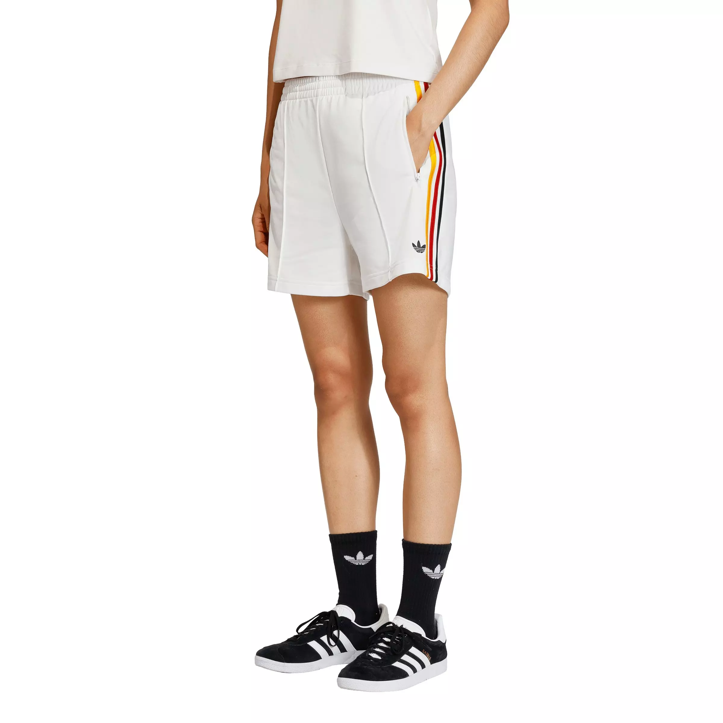 adidas Originals Women's Firebird Classic Shorts-White - WHITE