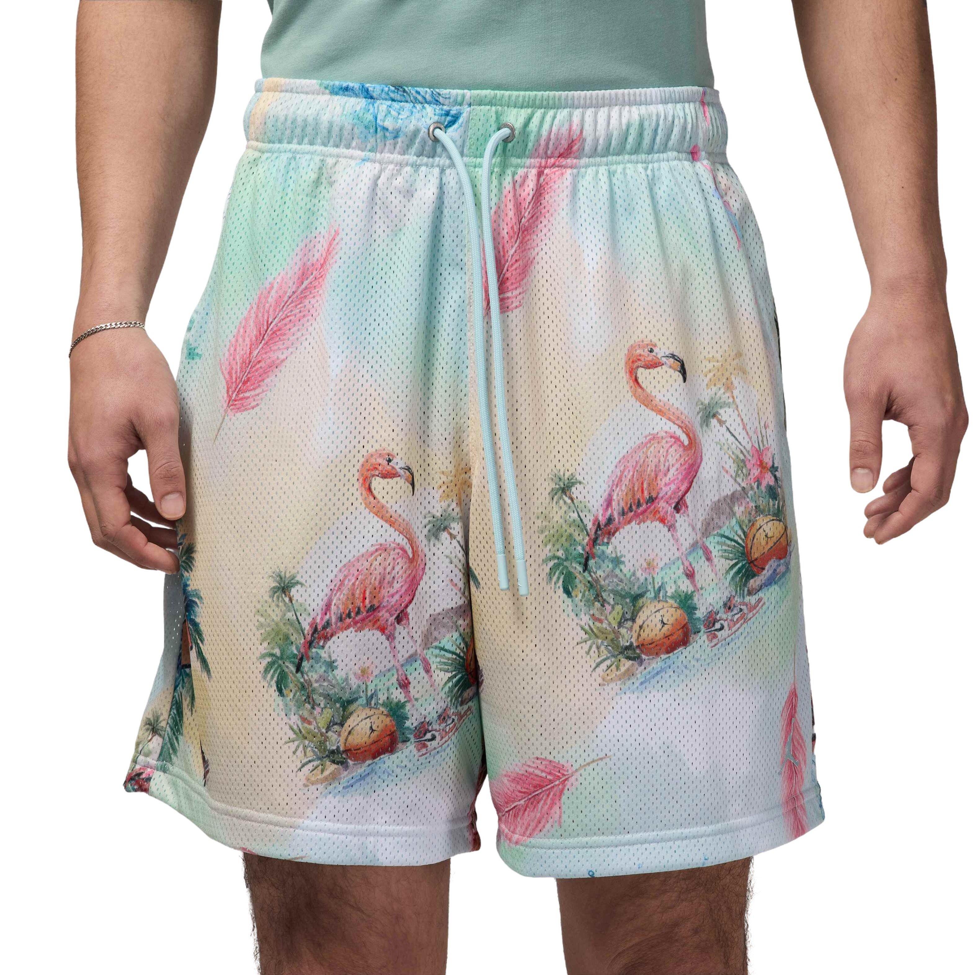 Jordan Men's Essentials Printed Mesh Shorts - White/Blue - WHITE/BLUE Thumbnail View 3