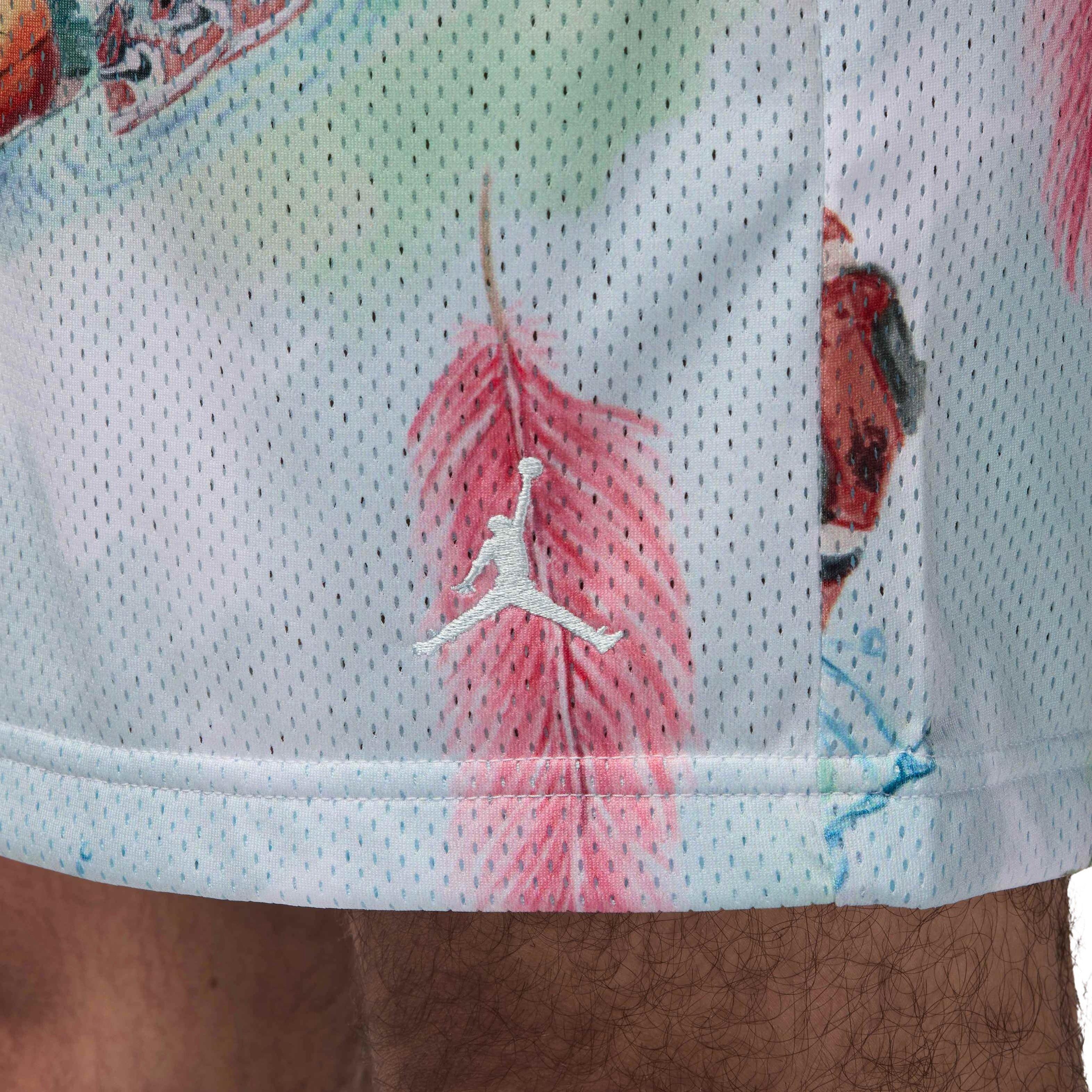 Jordan Men's Essentials Printed Mesh Shorts - White/Blue - WHITE/BLUE Thumbnail View 7