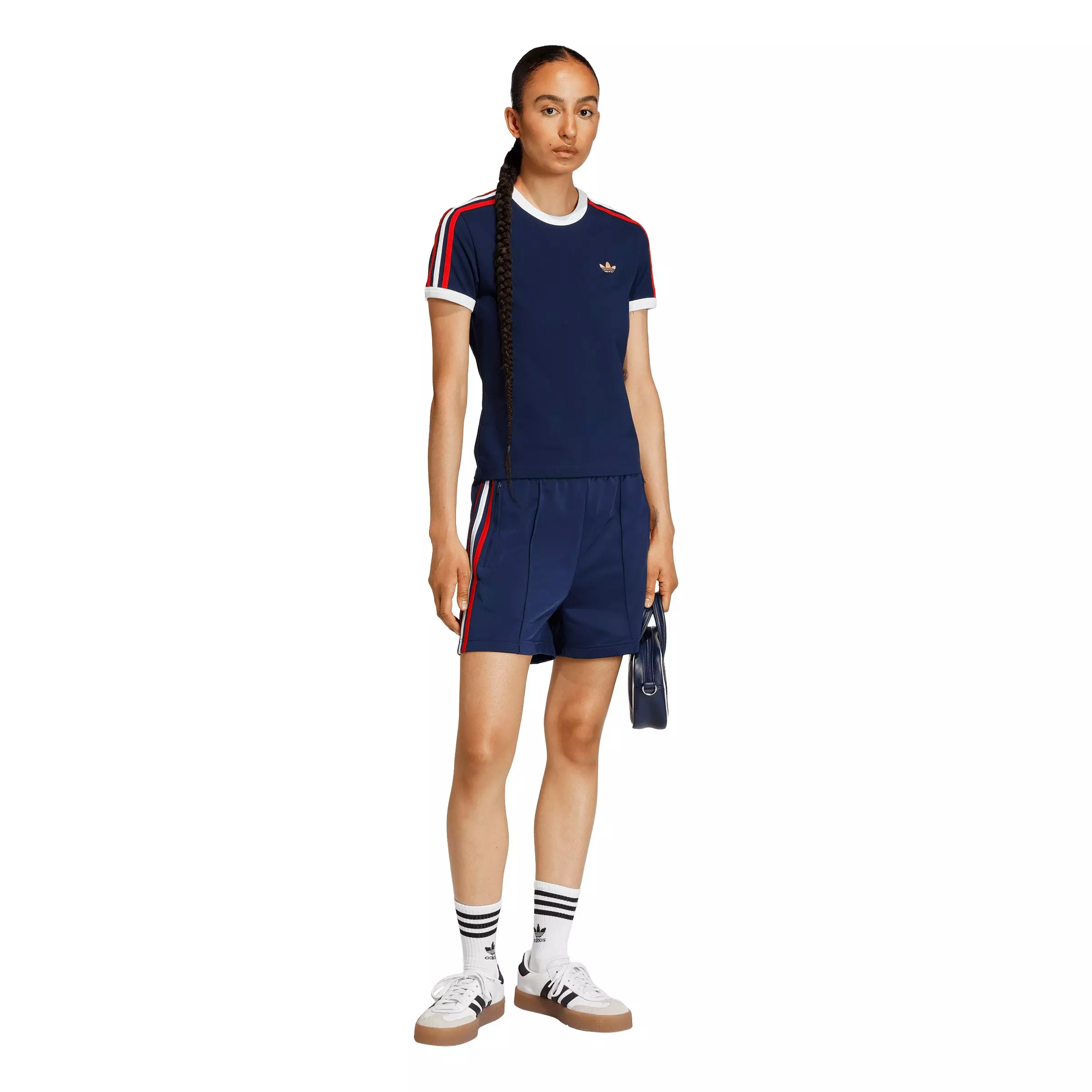 adidas Originals Women's Firebird Classic Shorts-Navy - NAVY