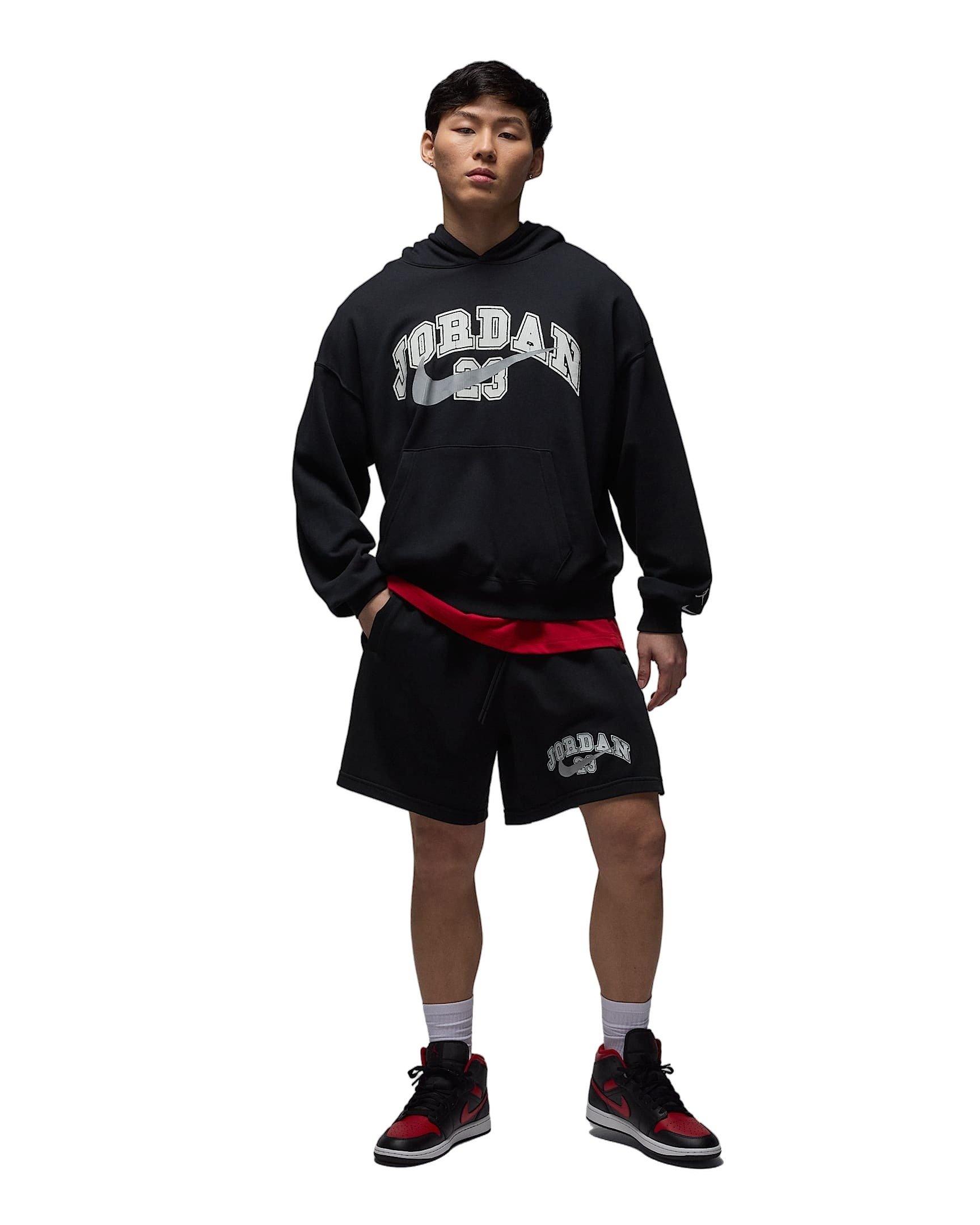Jordan Men's MVP French Terry Shorts - BLACK Thumbnail View 7