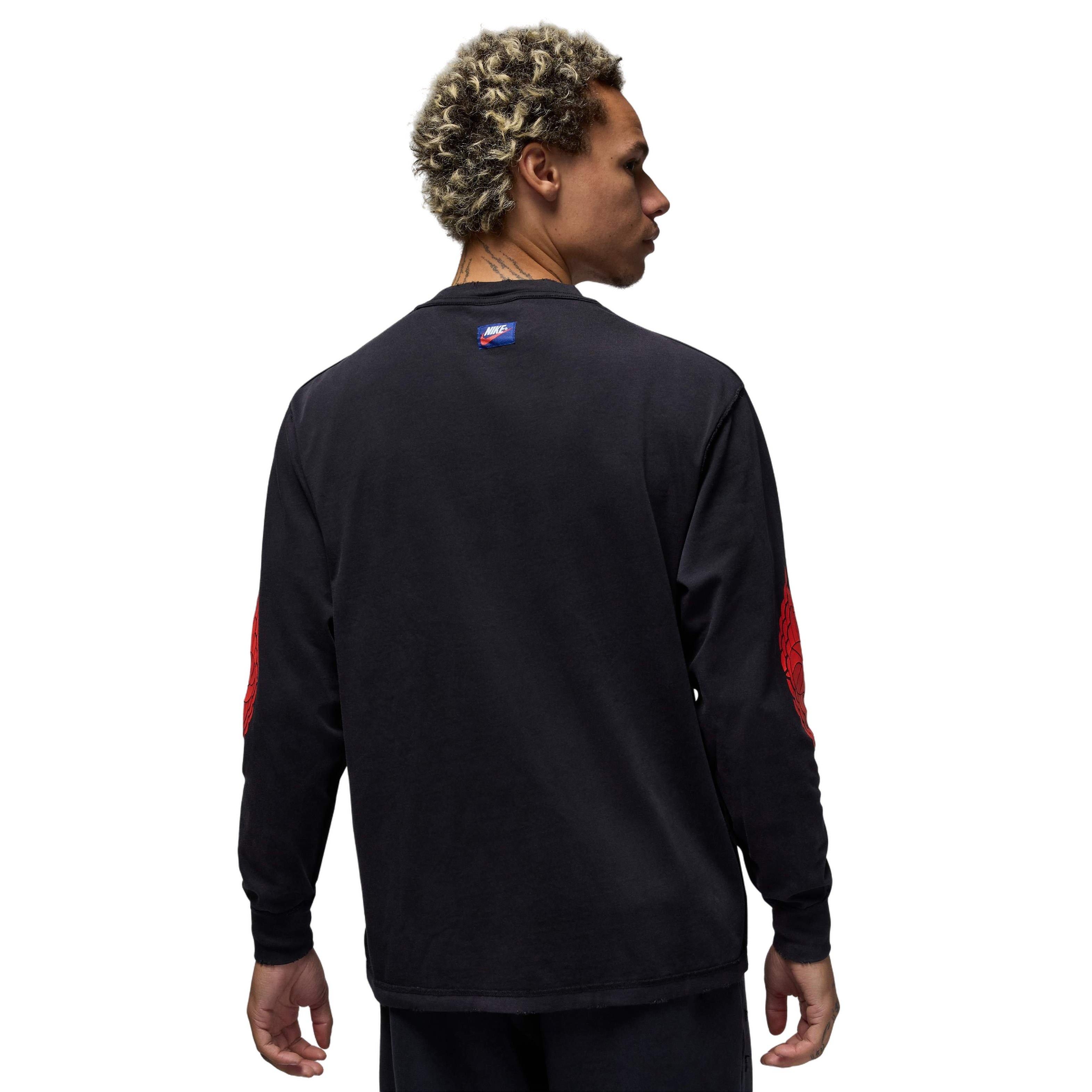 Jordan Men's Rare Air Wash 85 Long Sleeve Shirt - BLACK Thumbnail View 2