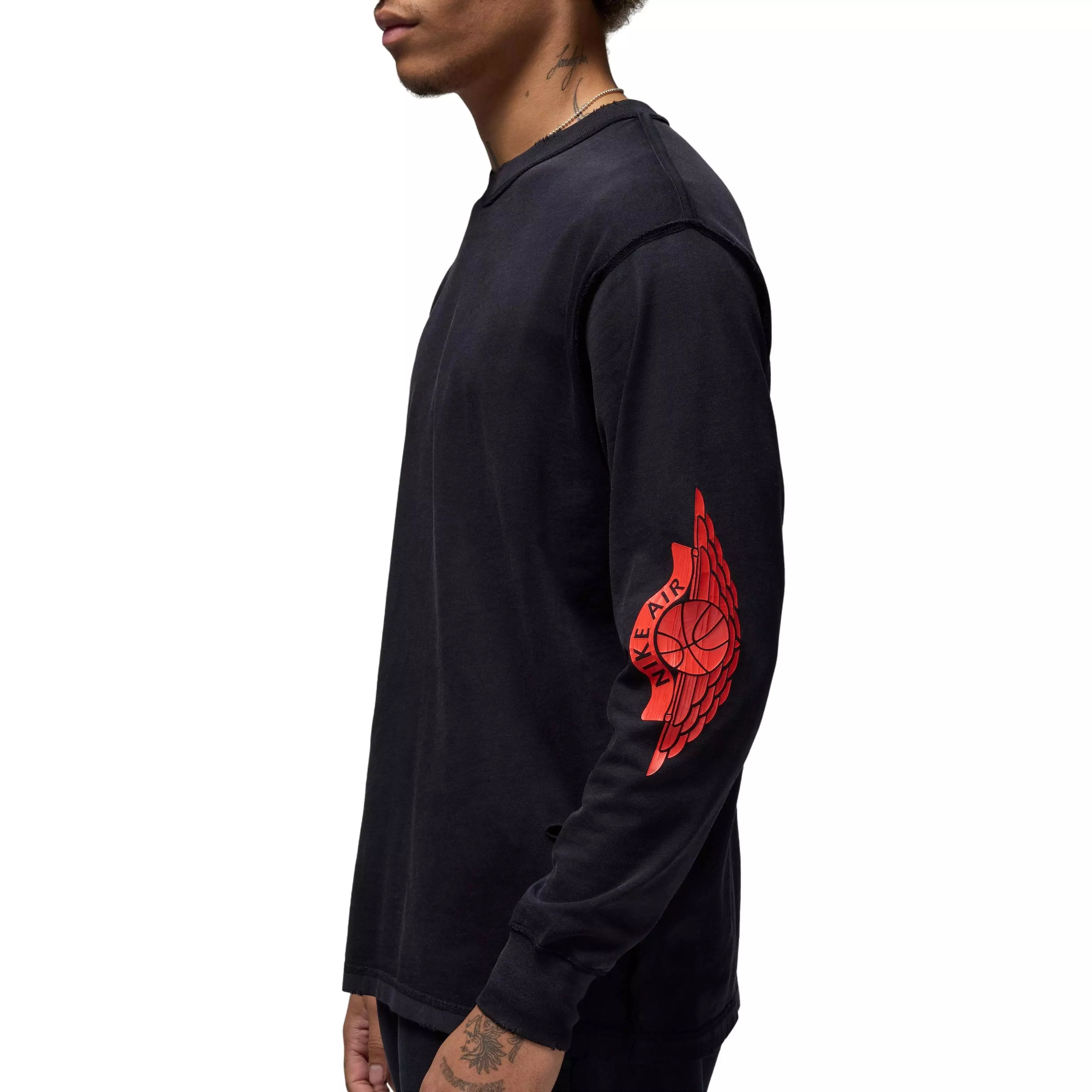 Jordan Men's Rare Air Wash 85 Long Sleeve Shirt - BLACK