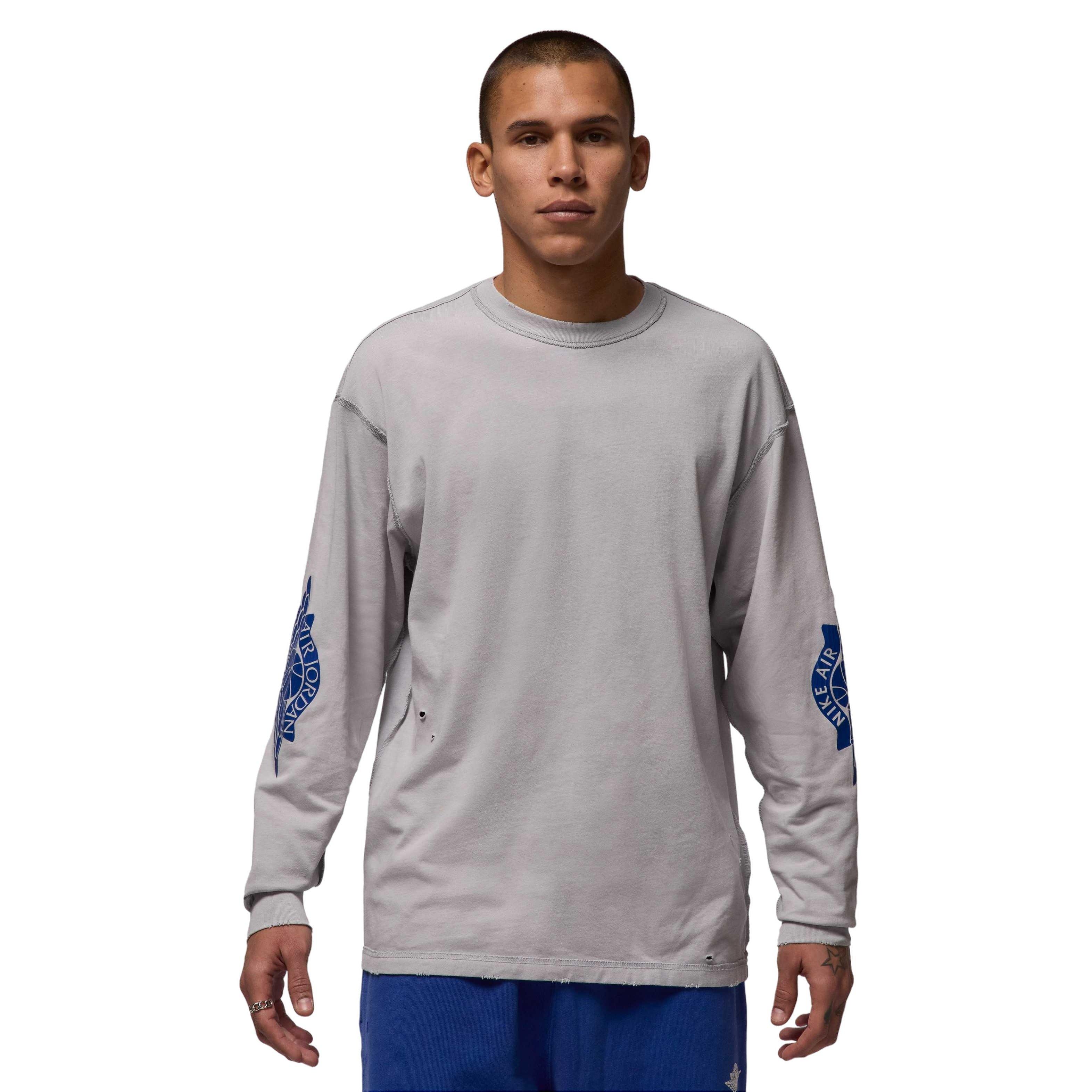 Jordan Men's Rare Air Wash 85 Long Sleeve Shirt - GREY Thumbnail View 1
