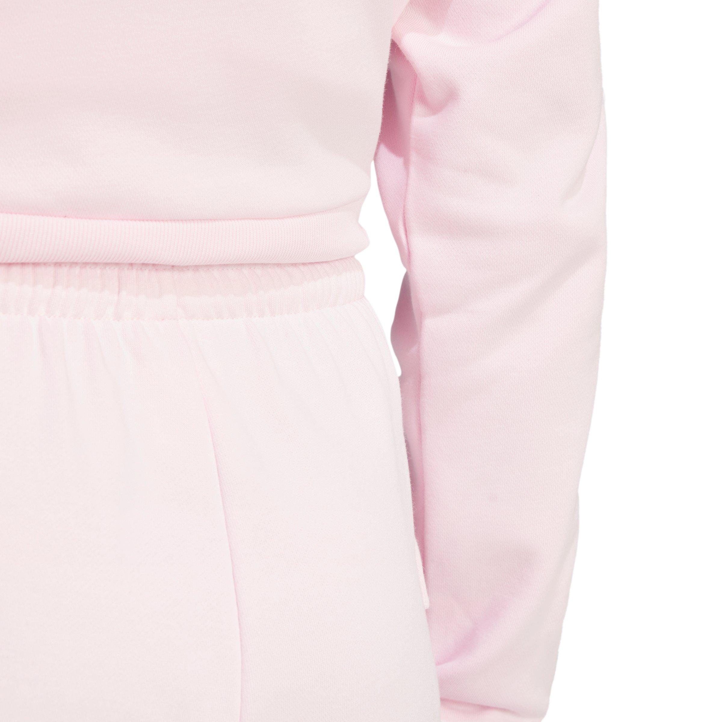 adidas Women's Essentials Small Logo French Terry Cargo Shorts - Pink - PINK Thumbnail View 4
