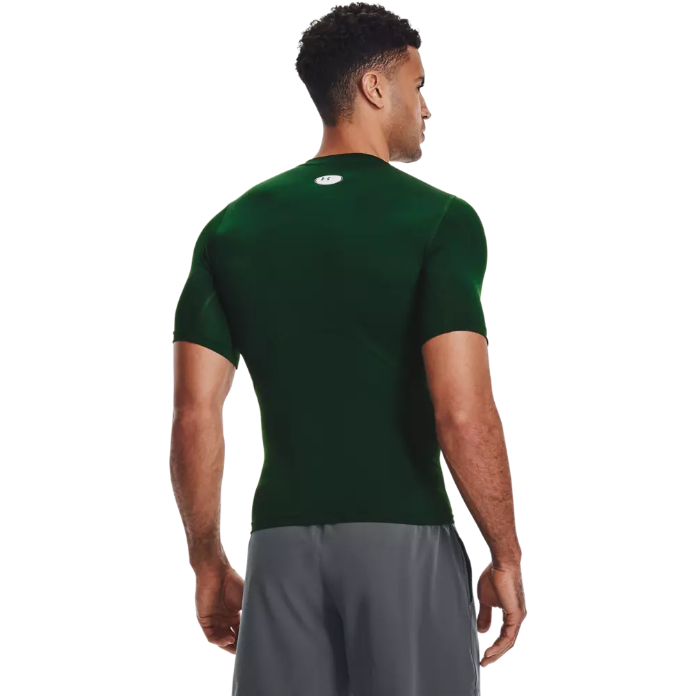 Under Armour Men's HeatGear Armour Short Sleeve Shirt - FOREST GREEN