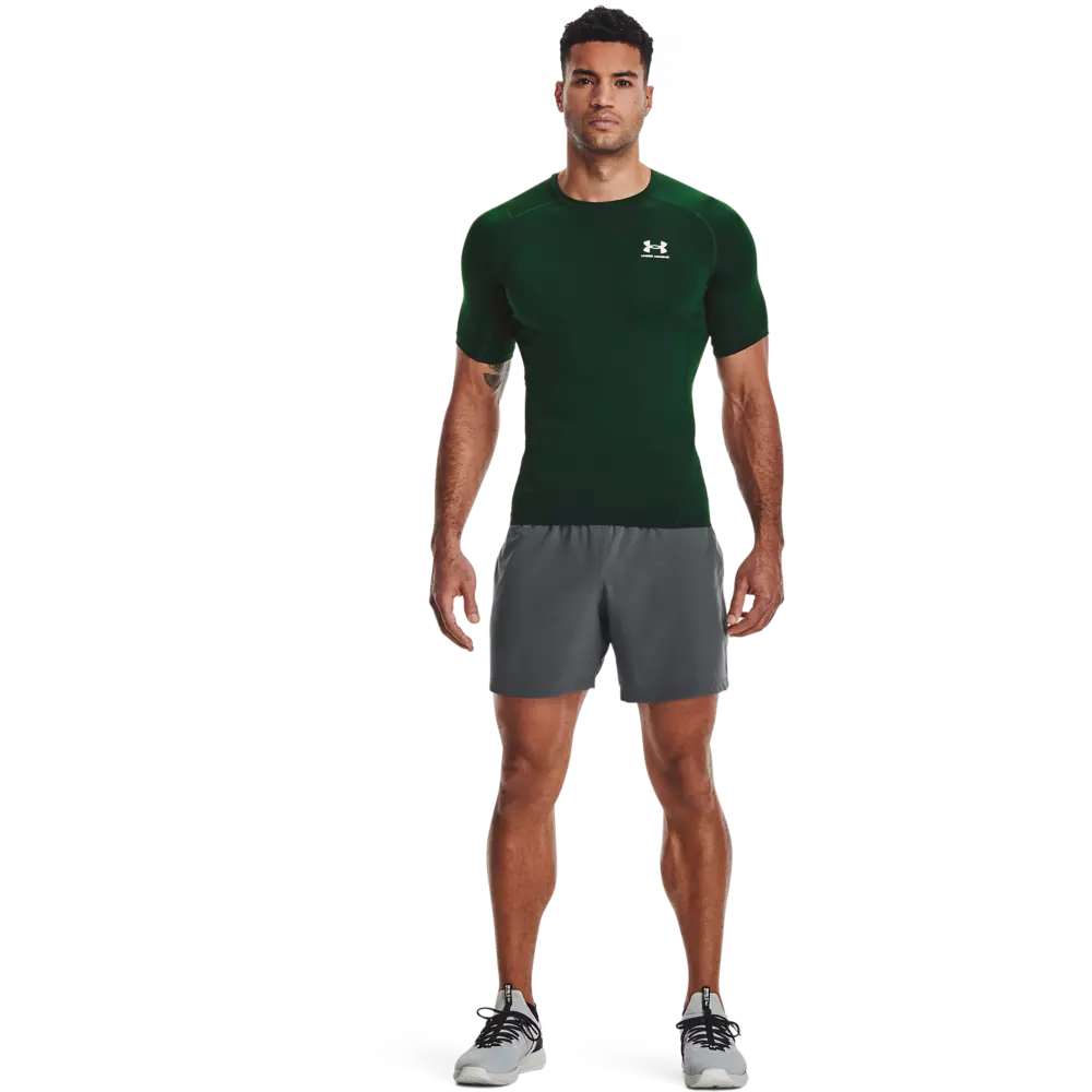 Under Armour Men's HeatGear Armour Short Sleeve Shirt - FOREST GREEN