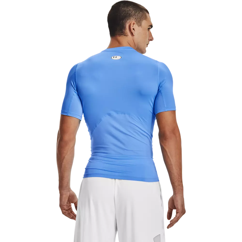 Under Armour Men's HeatGear Armour Short Sleeve Shirt - CAROLINA BLUE